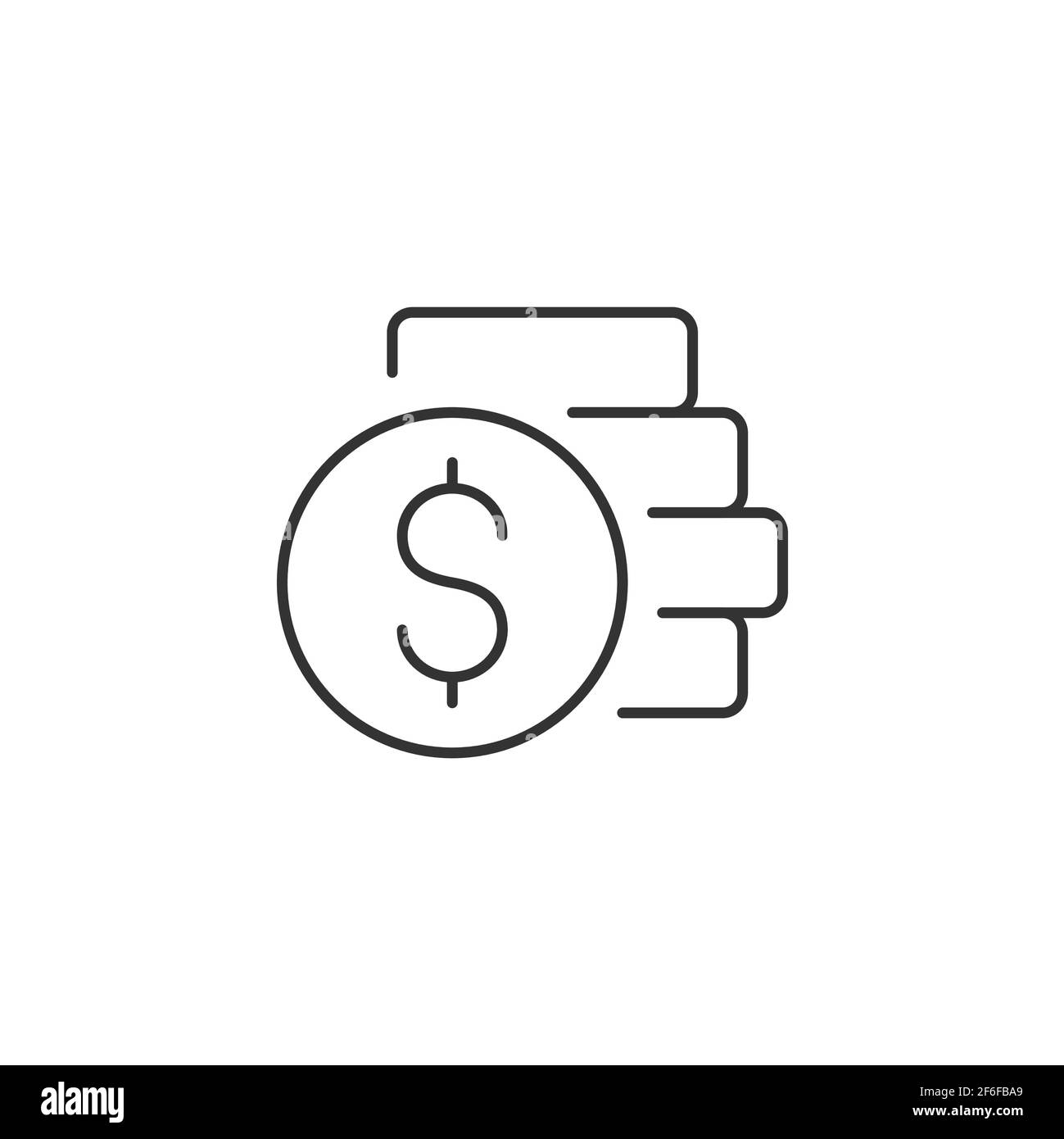 Coins Stack Related Vector Line Icon Stock Vector Image & Art - Alamy