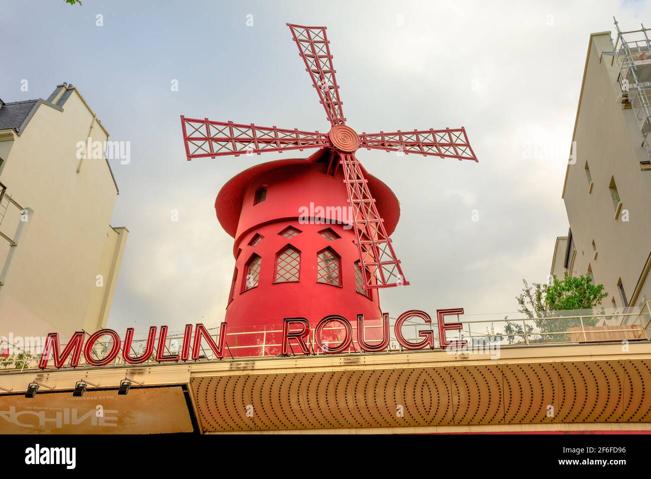 Moulin Rouge close up Stock Photo