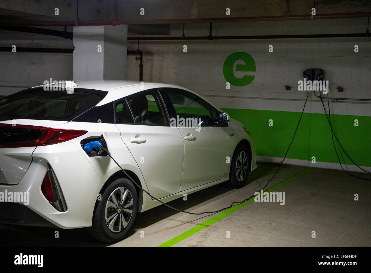 UNITED STATES MARCH 31 A Toyota Prius is seen connected to a