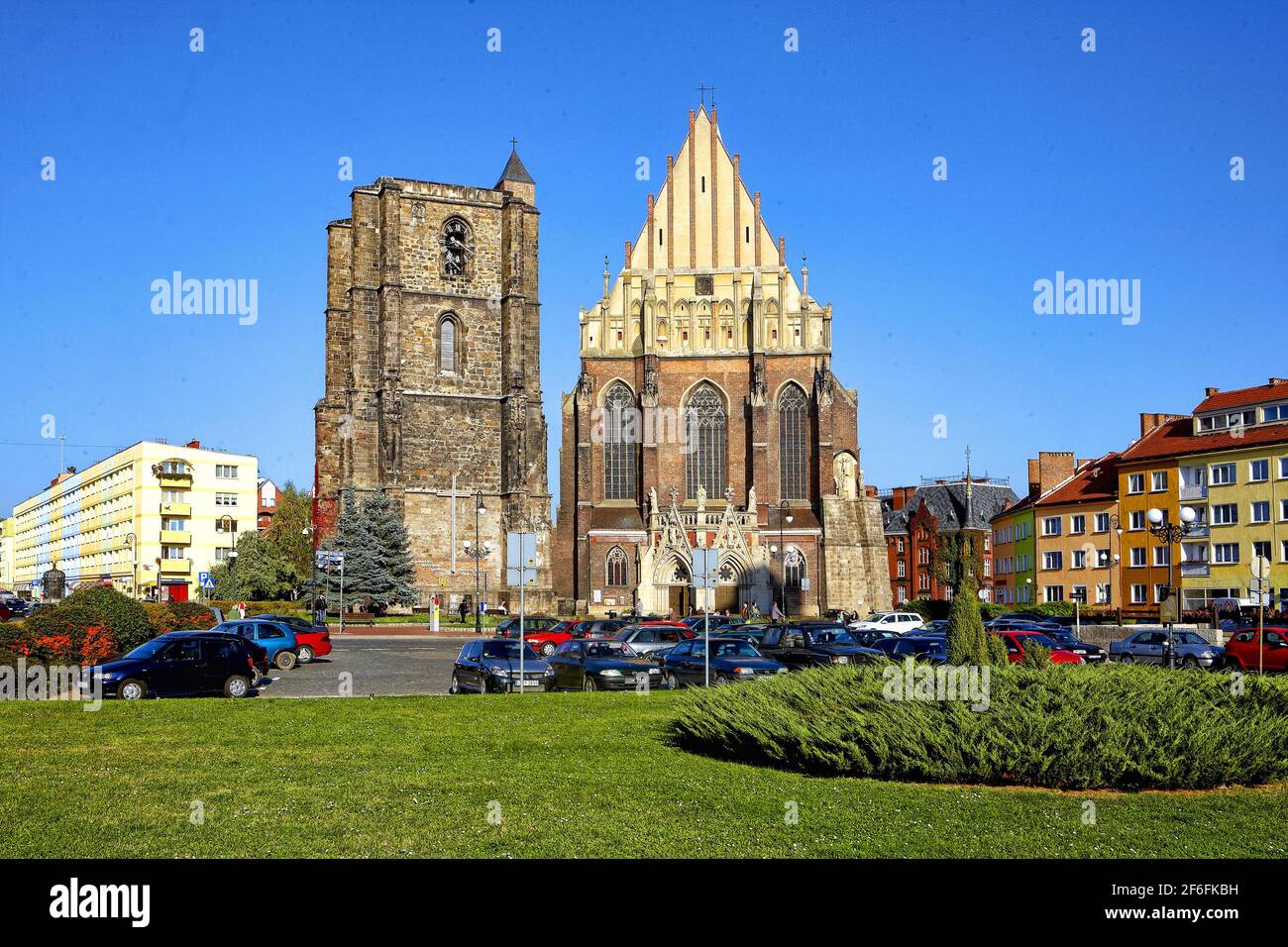 Poland, Nysa, church, Opole voivodeship. Stock Photo