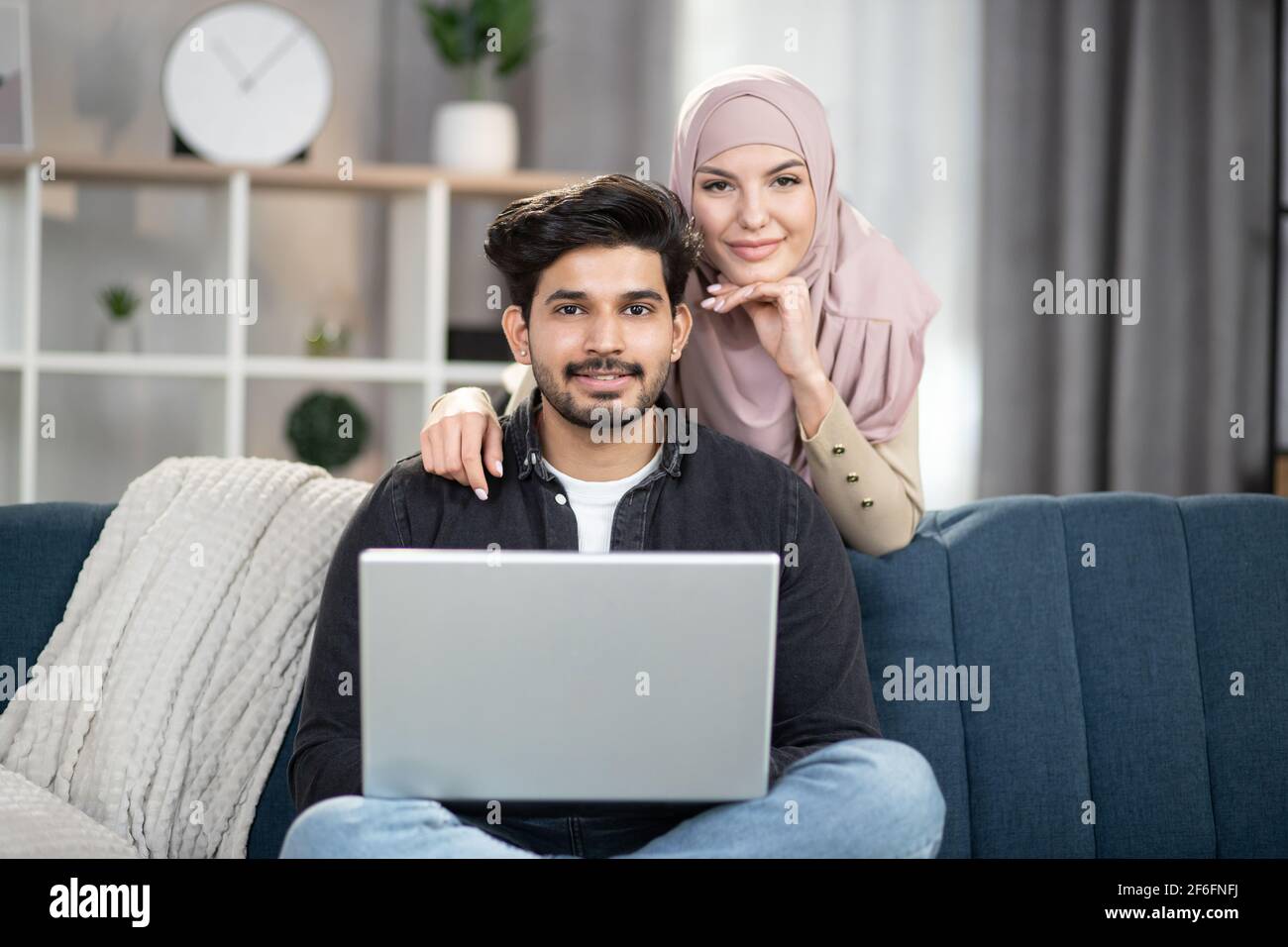 Arab man sitting in sofa hi-res stock photography and images - Alamy