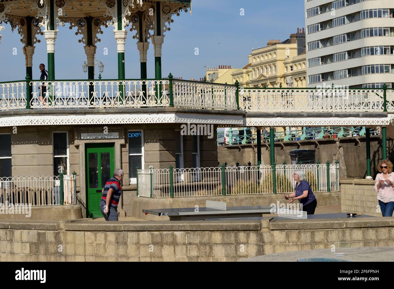 Brighton on sunny day, hotest day of the year after covid lockdown. Old