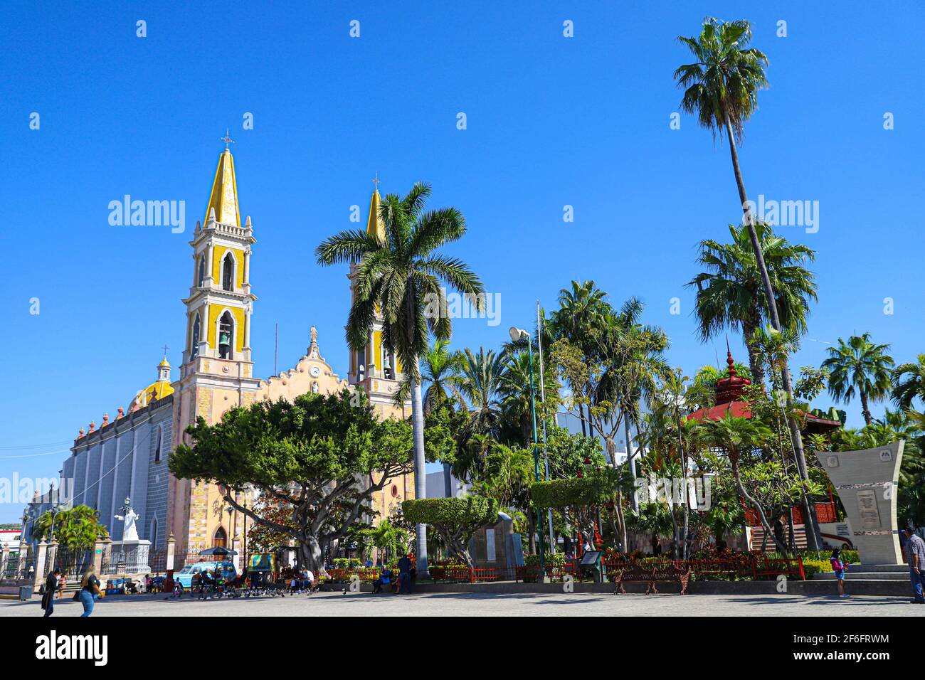 Cathedral Basilica of the Immaculate Conception and public square in