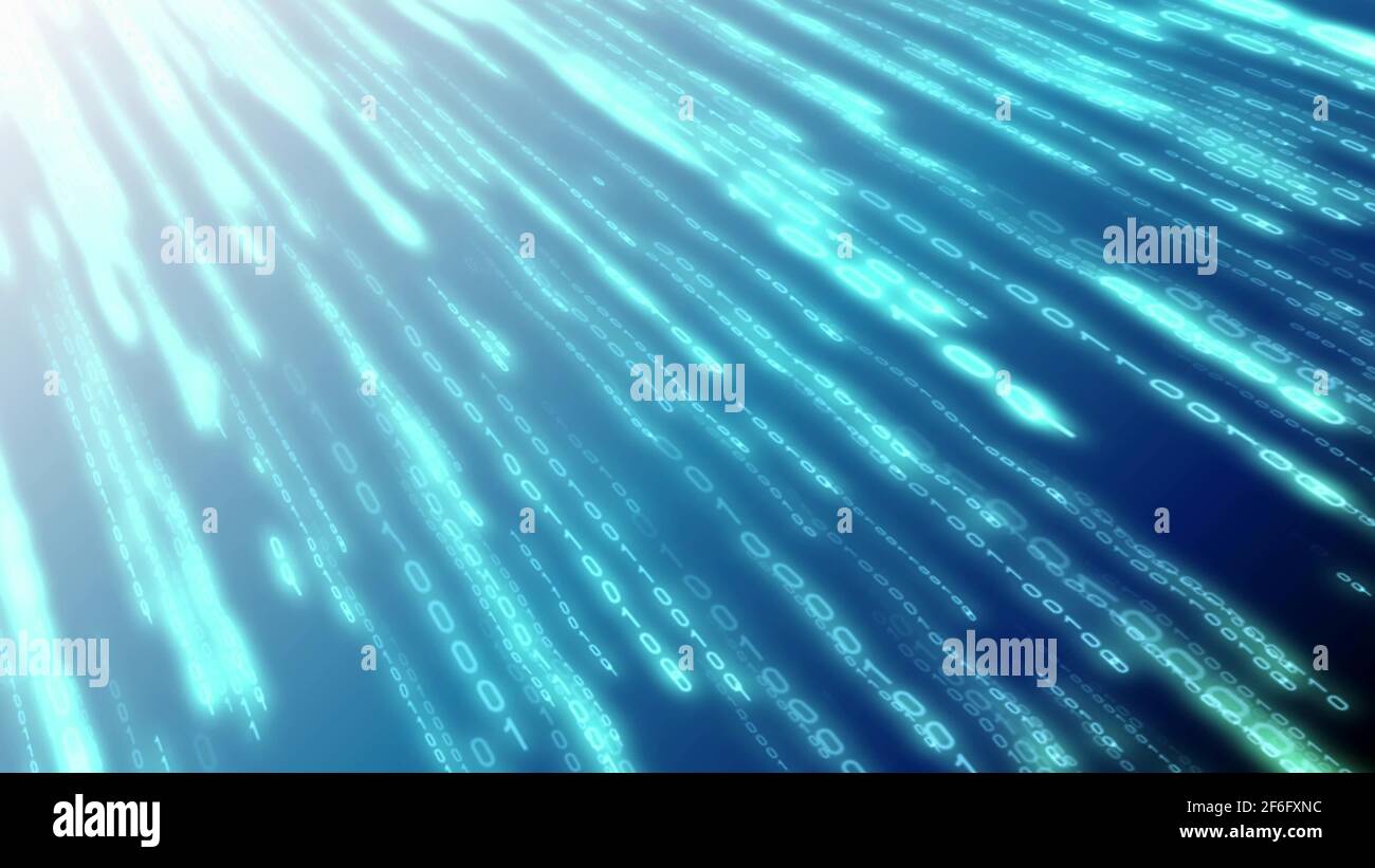 Matrix, binary code - computer application, Internet concept - 3D ...