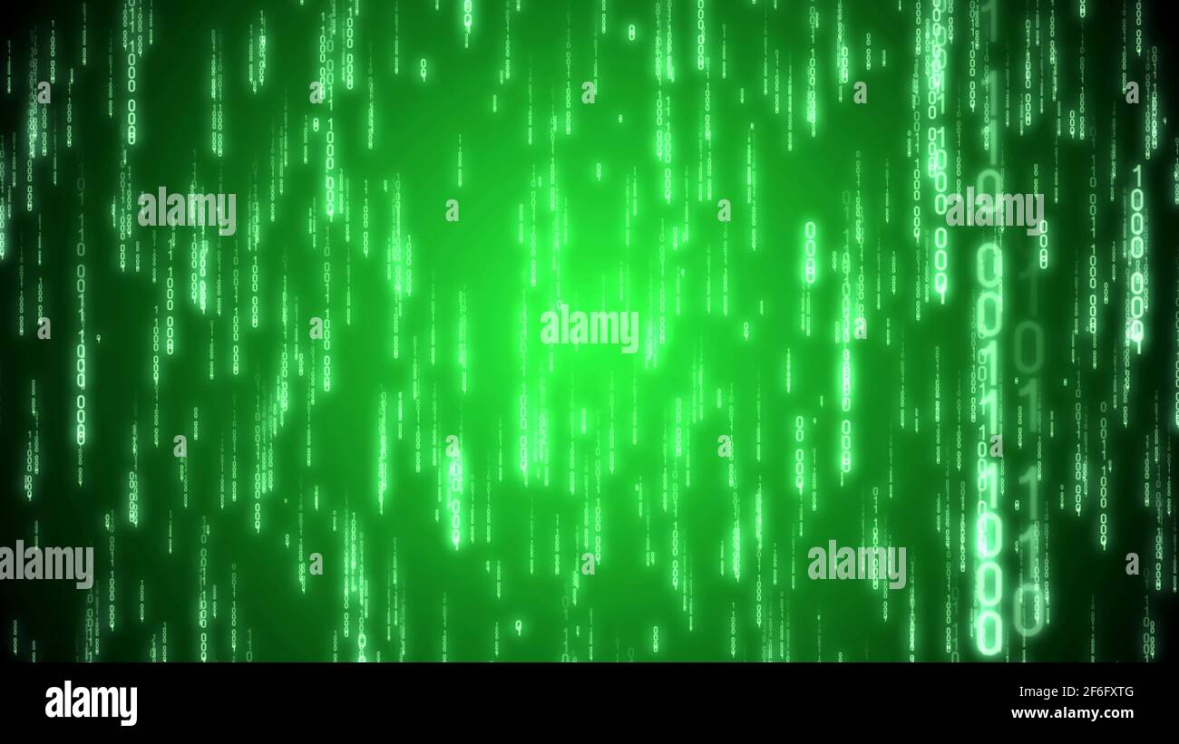 Matrix, binary code - computer application, Internet concept - 3D ...