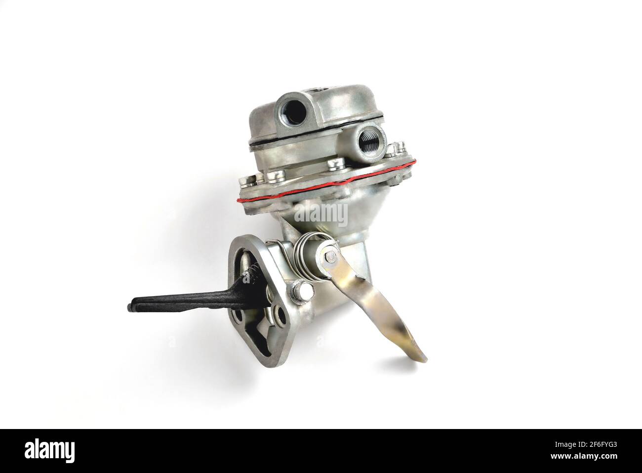 fuel pump, mechanical truck fuel pump, auto part, engine detail close