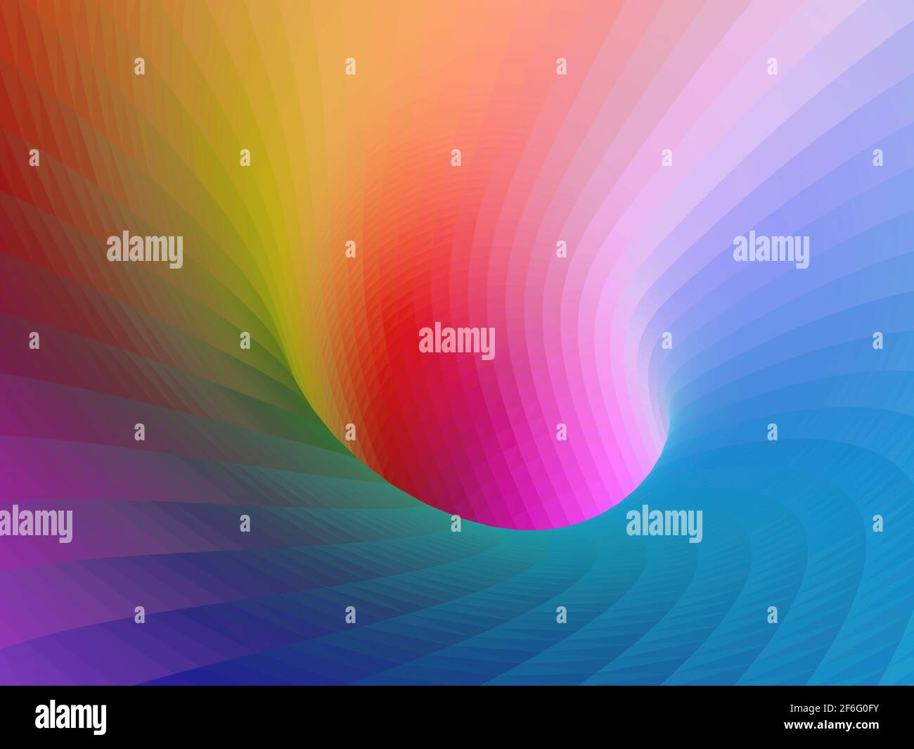 Abstract colorful background, vibrant triangular spectrum tunnel, 3d rendering illustration Stock Photo