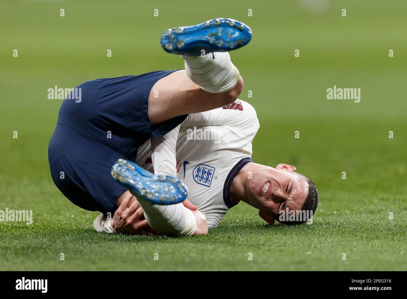 London, UK. 31st Mar, 2021. Phil Foden of England during the FIFA World Cup 2022 Qualifying Group I match between England and Poland at Wembley Stadium on March 31st 2021 in London, England. (Photo by Daniel Chesterton/phcimages.com) Credit: PHC Images/Alamy Live News Stock Photo