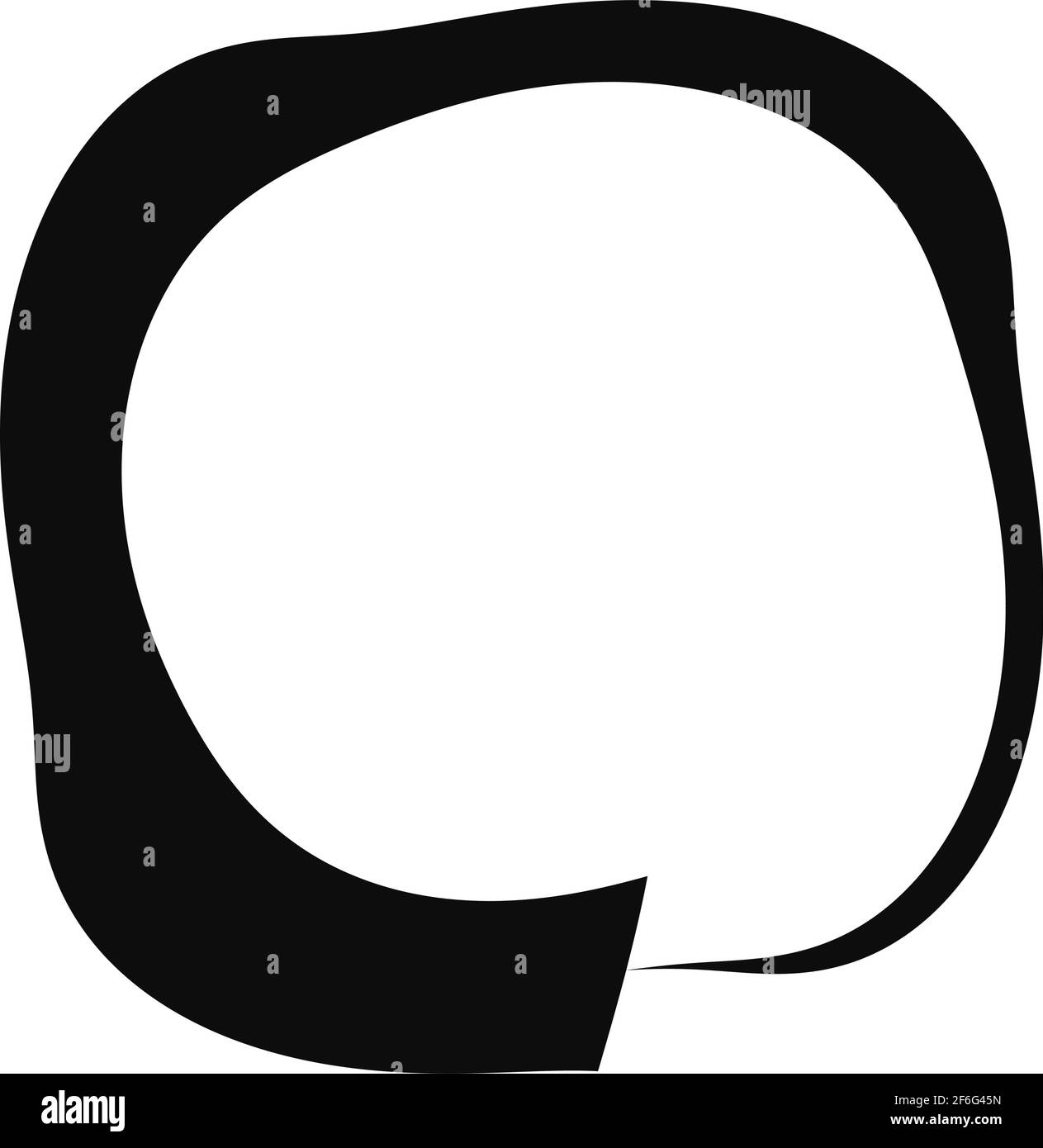 Abstract amorphous, distorted, freeform rounded square shape, element ...