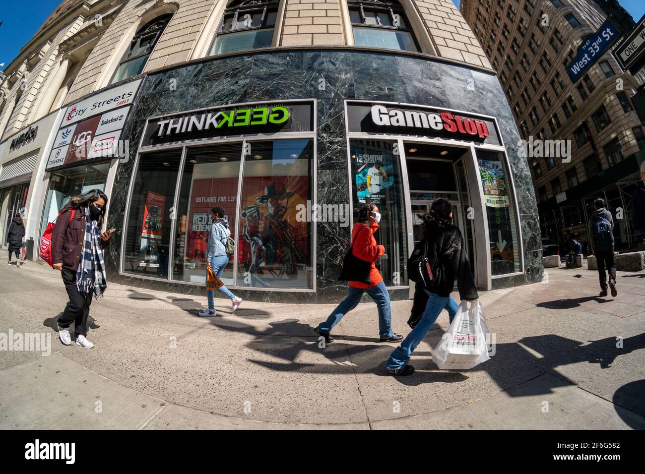 New York, USA. 30th Mar, 2021. A GameStop video game store in Herald Square in New York on Tuesday, March 30, 2021 (Photo by Richard B. Levine) Credit: Sipa USA/Alamy Live News Stock Photo