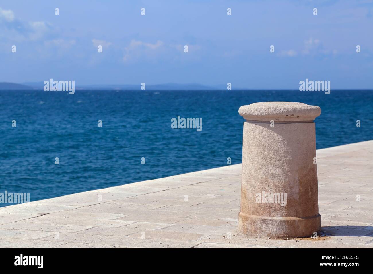 View across the Zadar Channel to Ugljan island Croatia Stock Photo