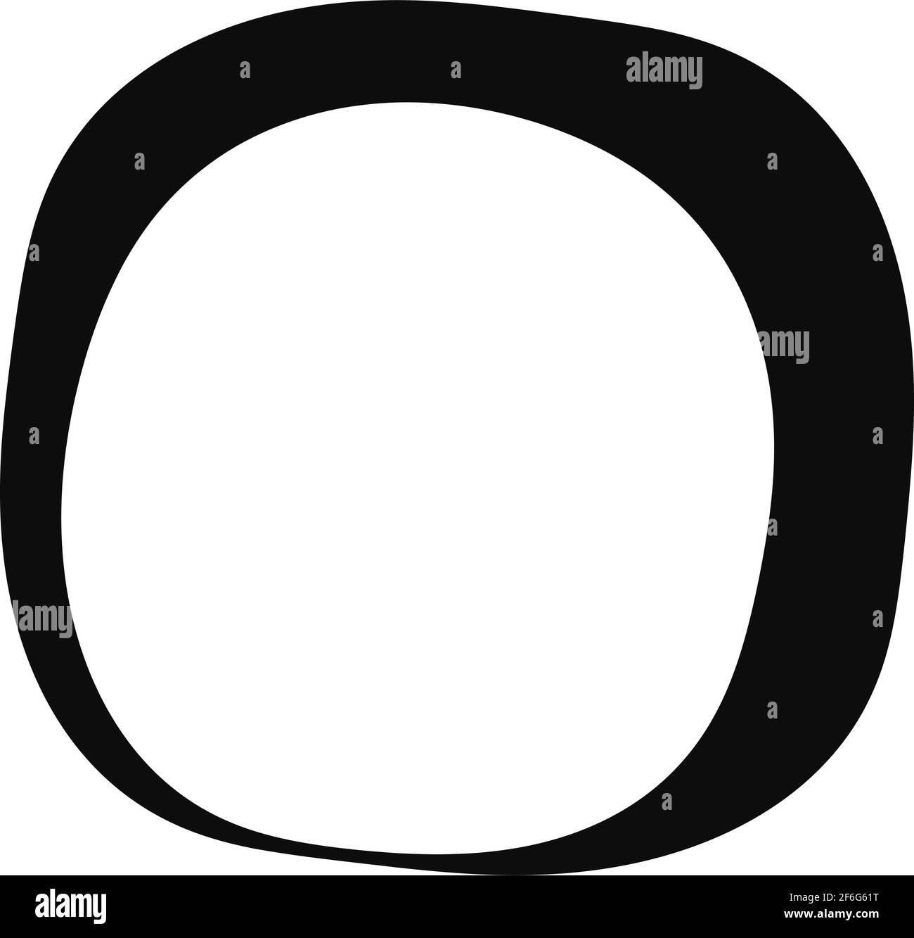 Abstract amorphous, distorted, freeform rounded square shape, element ...