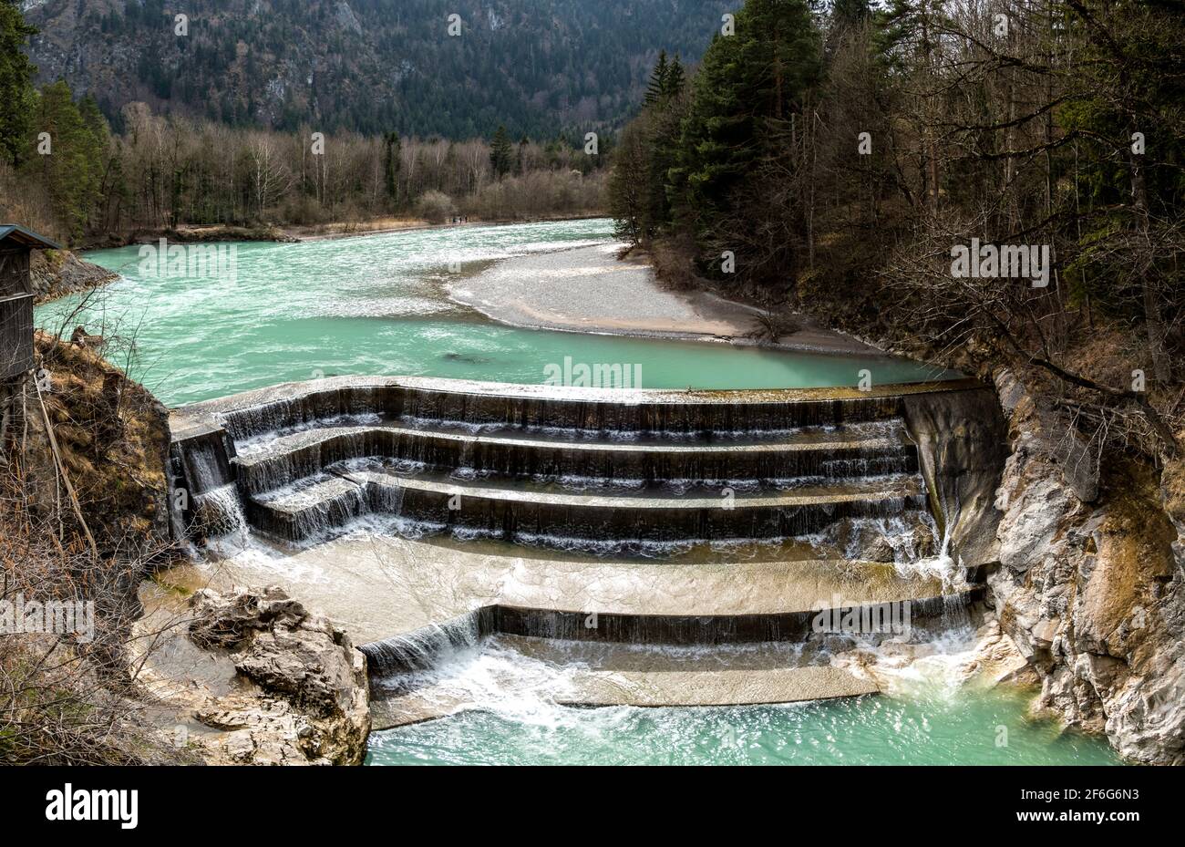 Lechfall in Fussen in Bavaria, Germany Stock Photo