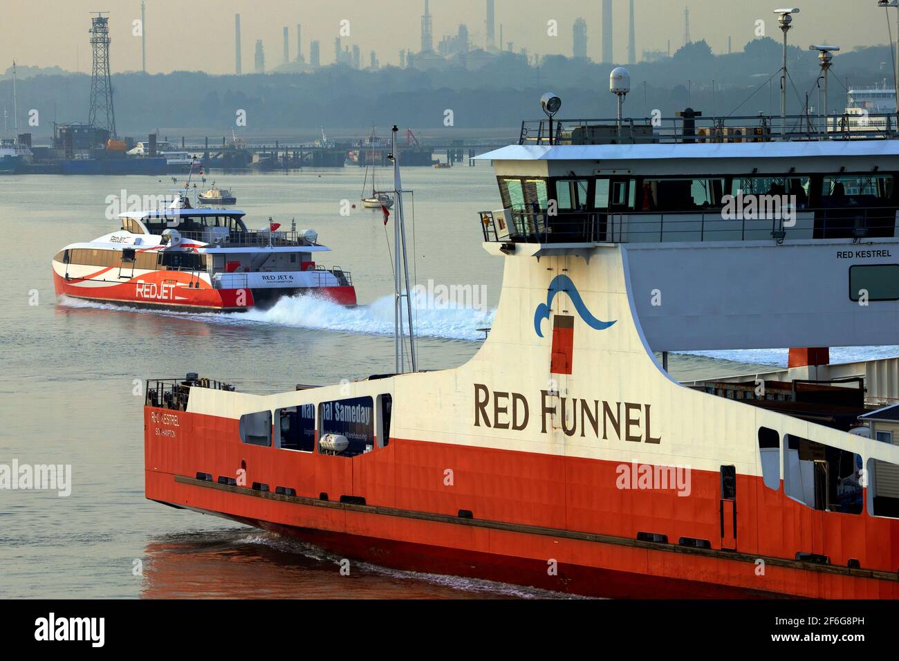 Car,Passenger,Red Jet,Red Falcon,Cowes,Southampton,Water,Fawley,Isle of