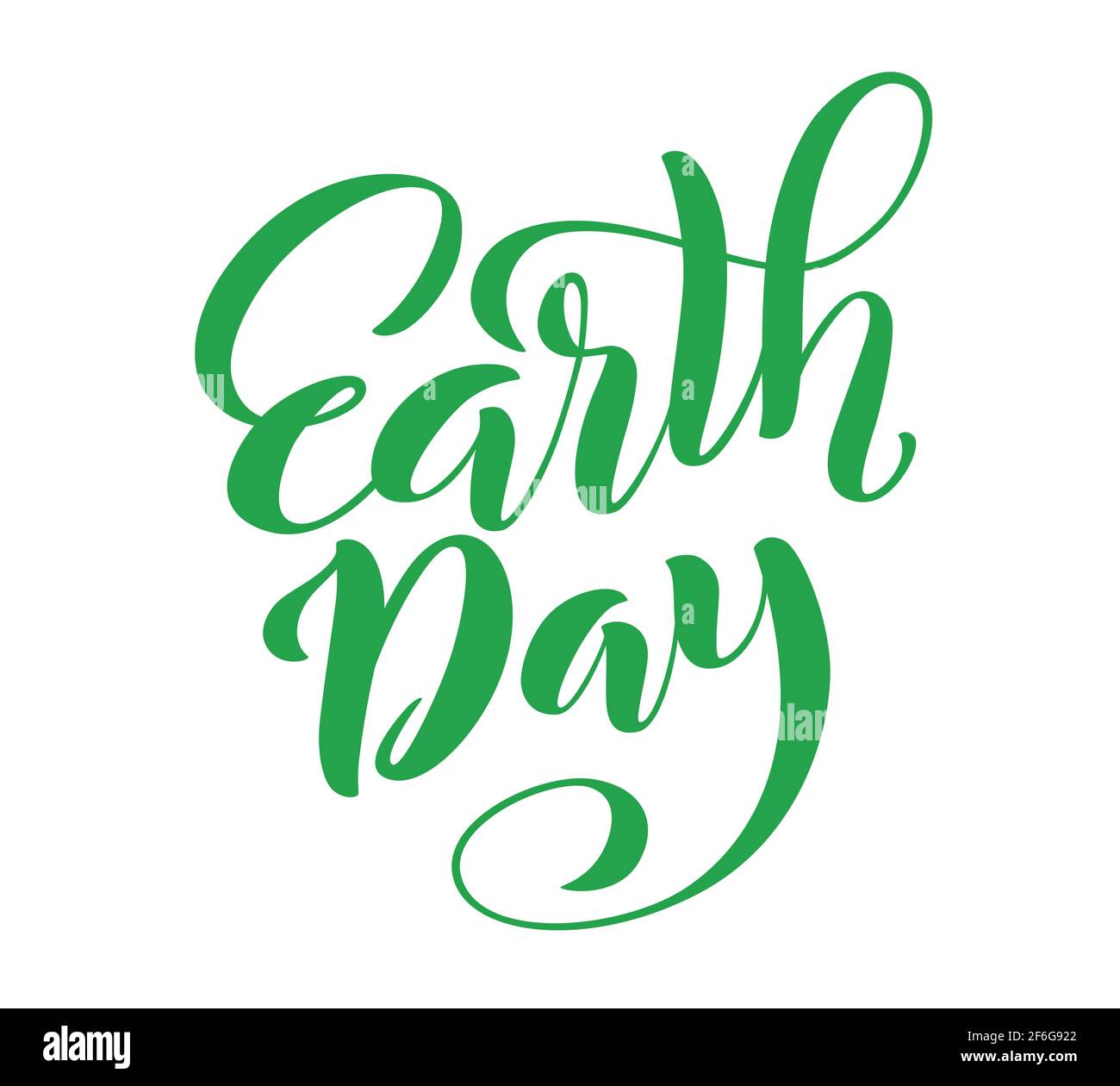 Earth day. Template for poster with handdrawn lettering. Vector Stock ...