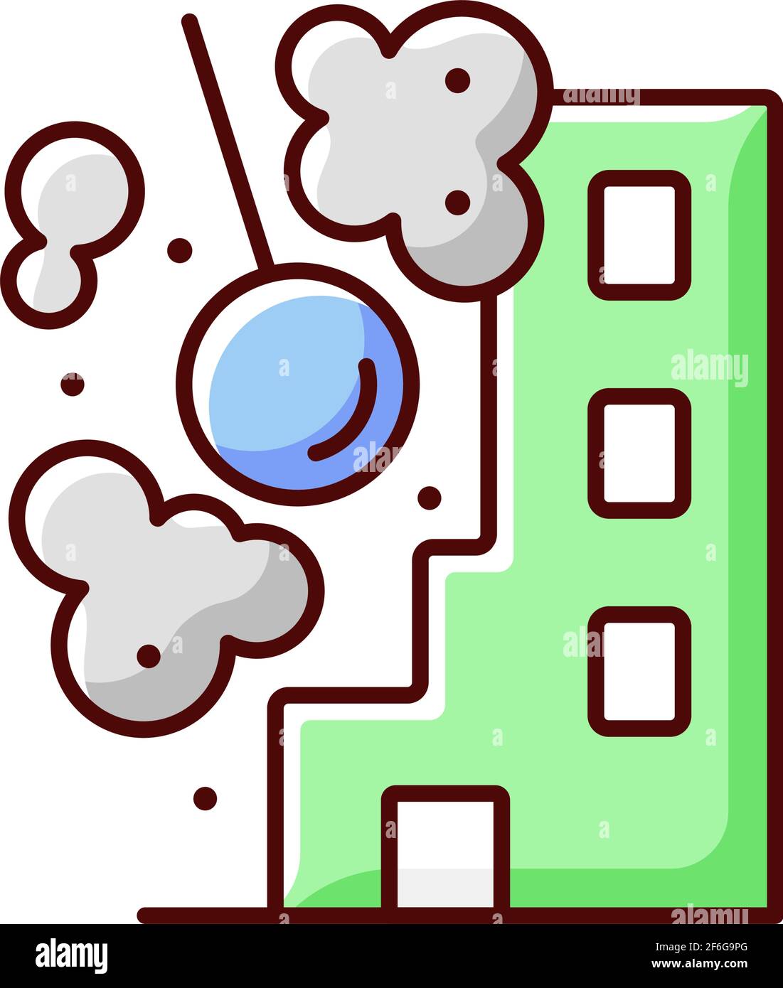 Construction sites RGB color icon Stock Vector