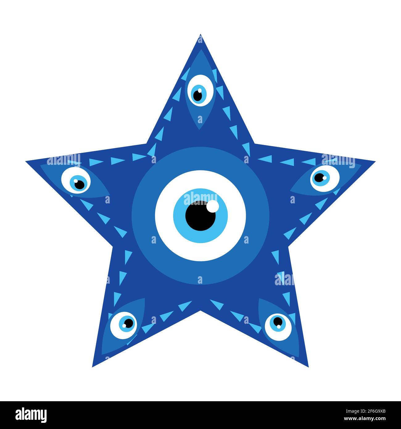 Amulet evil eye isolated. Talisman to protect against evil eye. Greek evil eye, symbol of protection. Glass Turkish eye Nazar Boncugu. Stock Vector