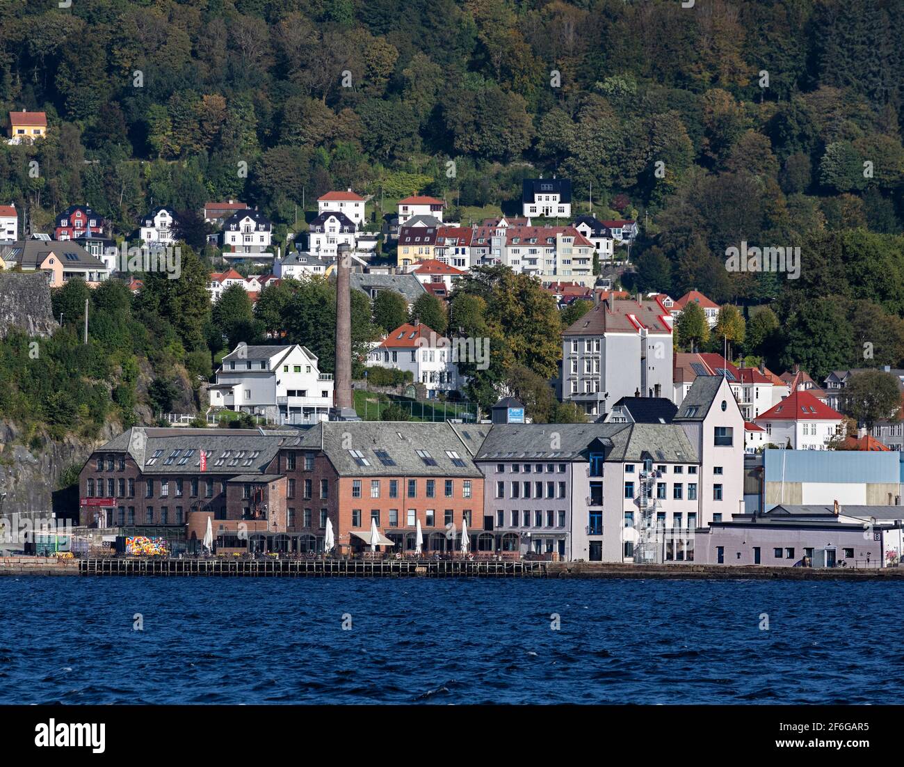 The old sardine factory USF at Verftet,  Bergen, Norway. Stock Photo