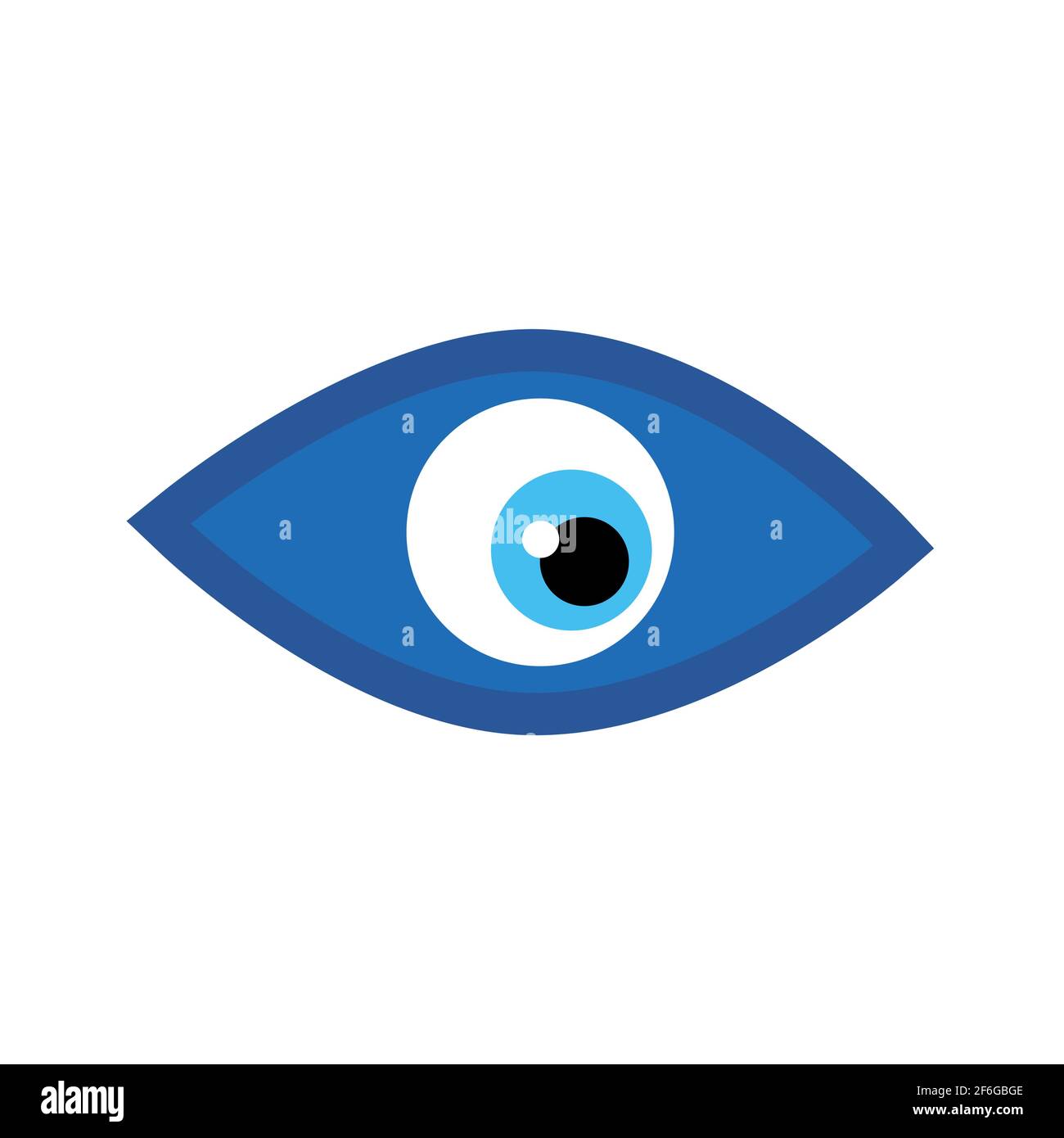 Greek evil eye, symbol of protection. Glass Turkish eye Nazar Boncugu. Amulet, talisman from the evil eye. Stock Vector