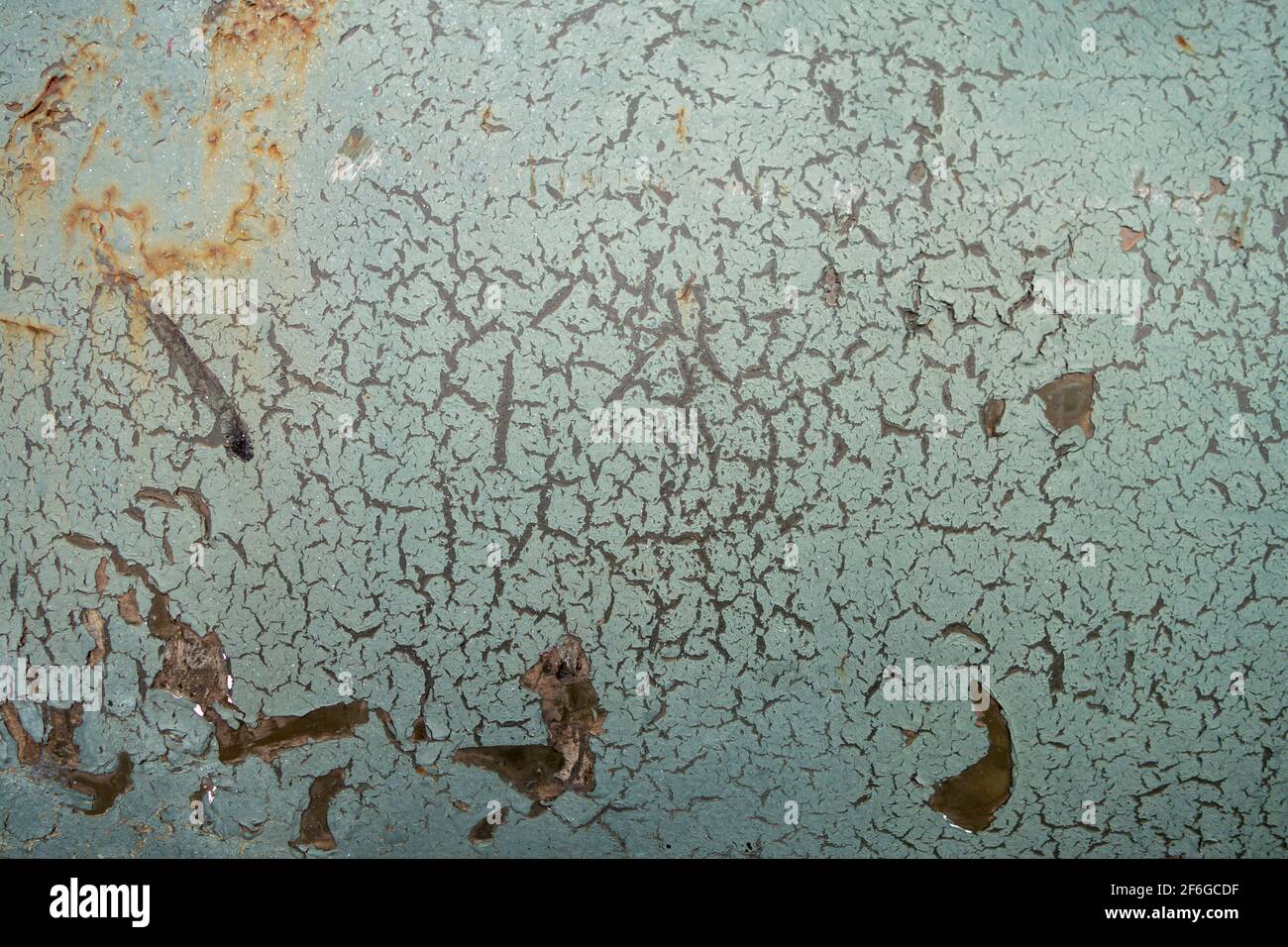 Textured background surface backdrop background light green chipping paint Stock Photo