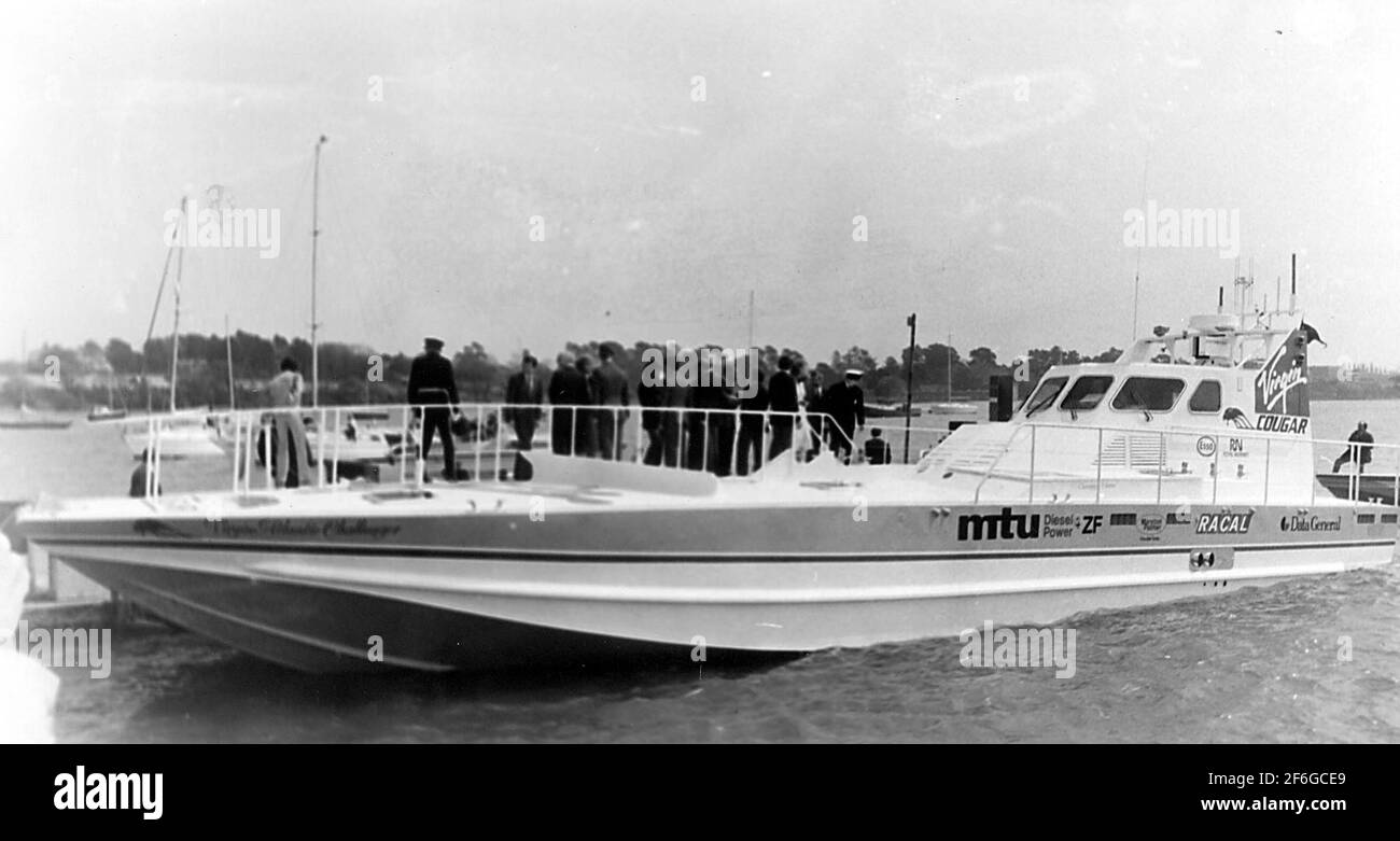 THE VIRGIN ATLANTIC CHALLENGER. PIC MIKE WALKER, 1984 Stock Photo Alamy