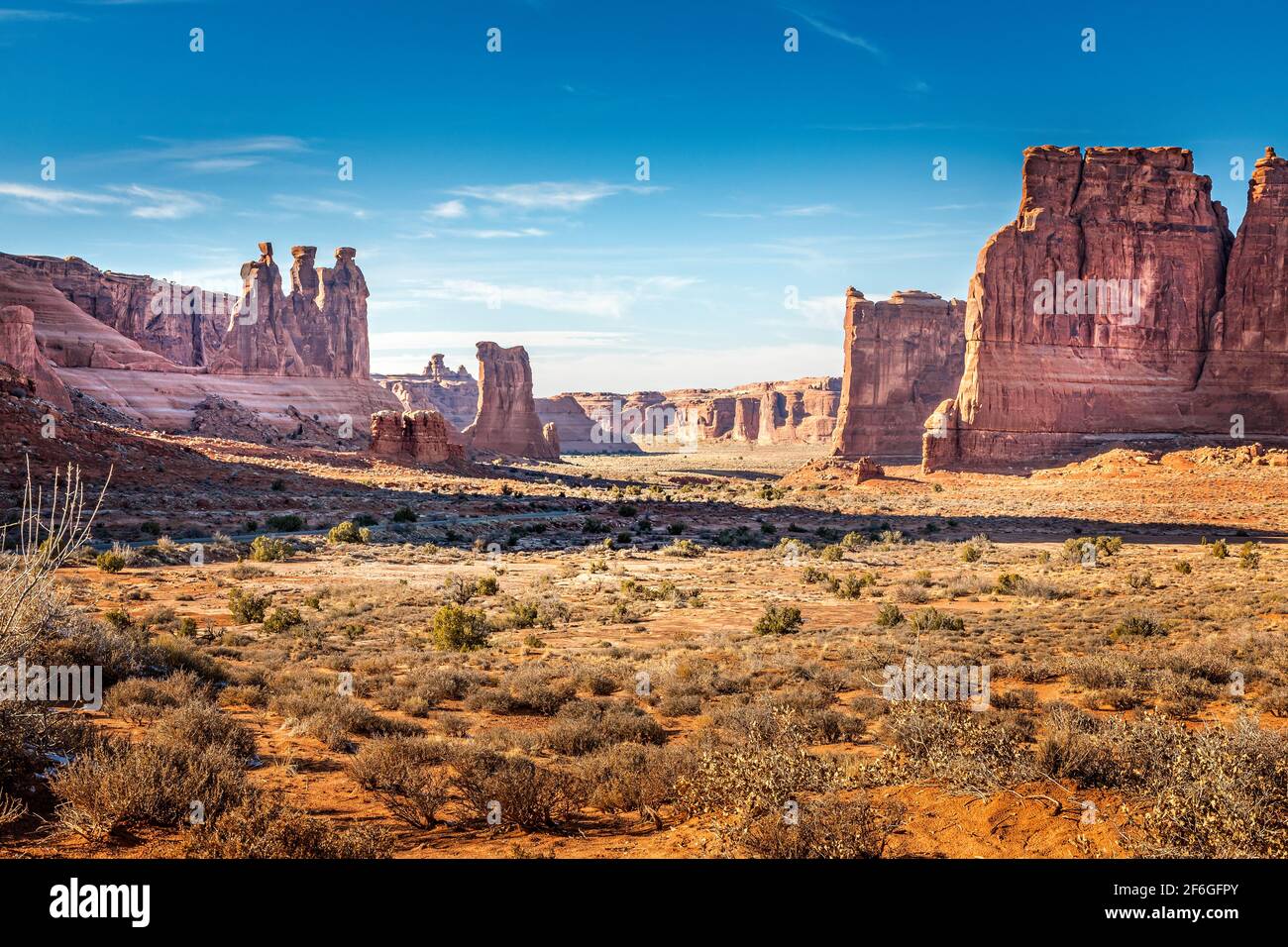 Arches National Park Utah, Park Avenue Trail Stock Photo