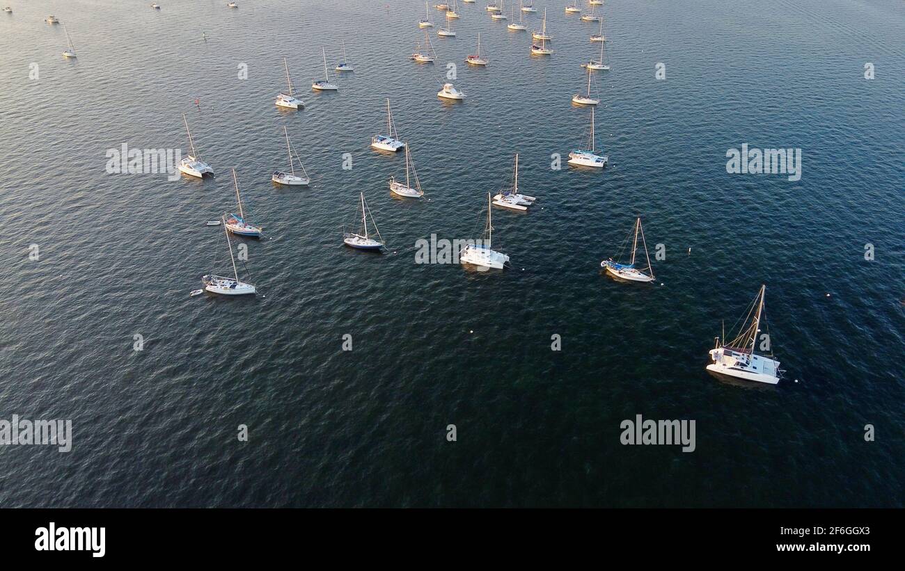 Aerial view of sailboats hi-res stock photography and images - Alamy