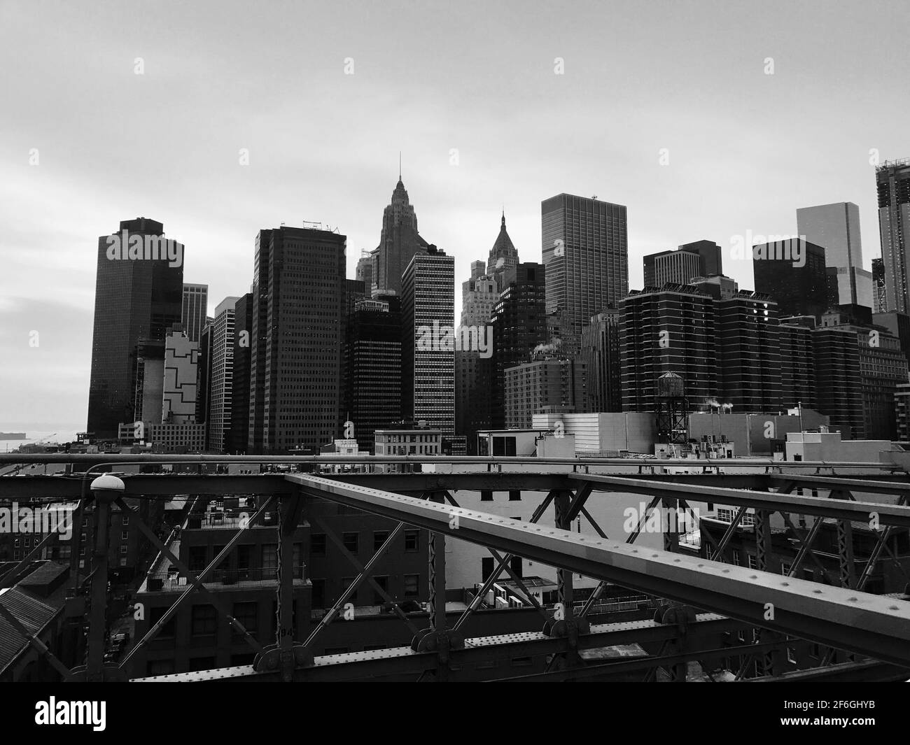 New York City Skyline from Brooklyn Bridge Stock Photo - Alamy