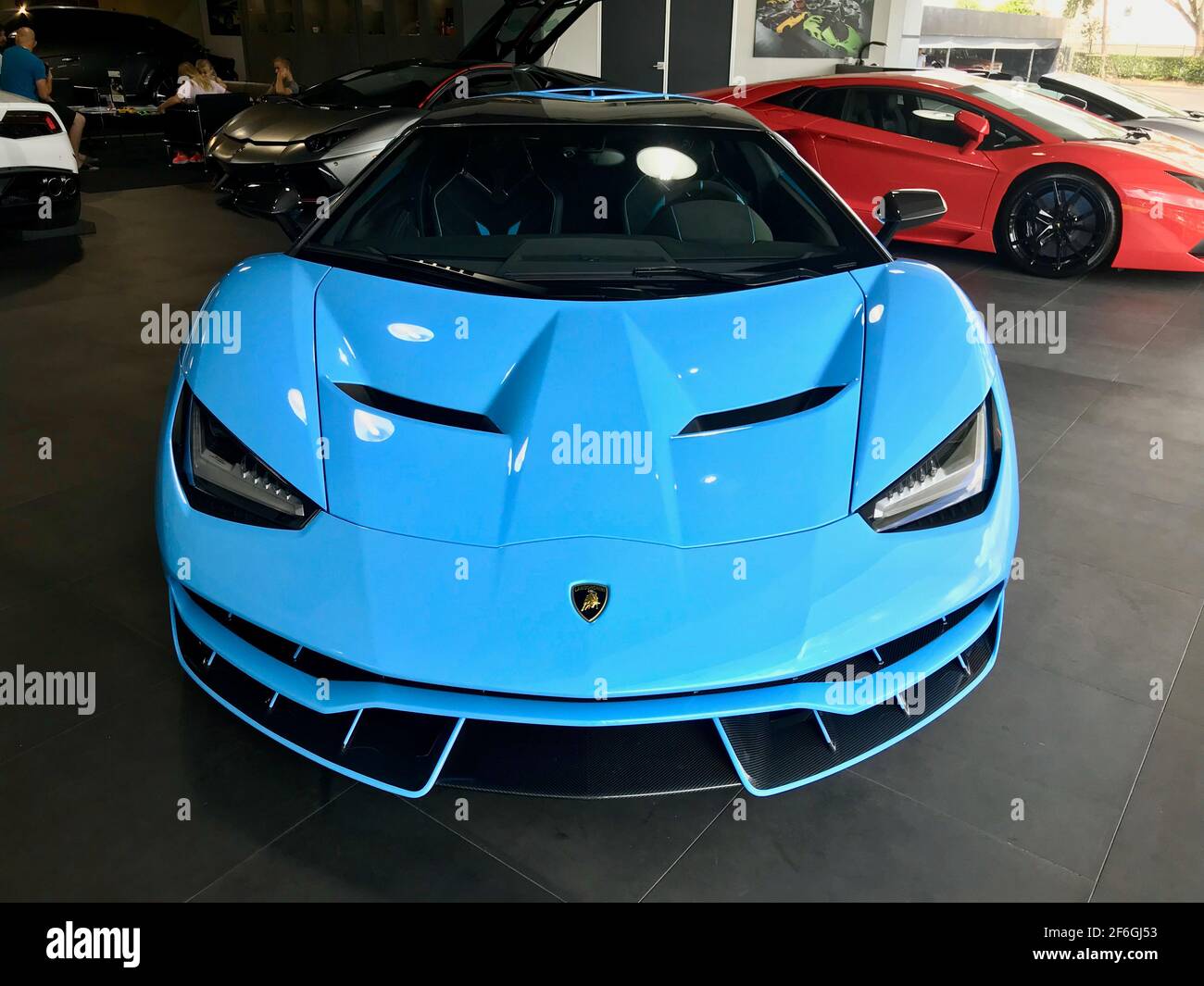 Light Blue Lamborghini Centenario Stock Photo - Alamy