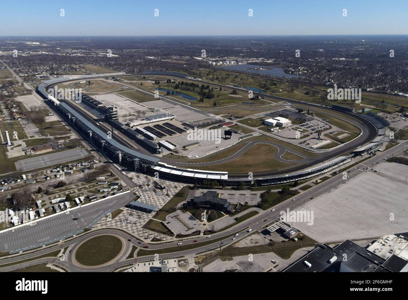 An aerial view of the Indianapolis Motor Speedway, Saturday, March 20 ...