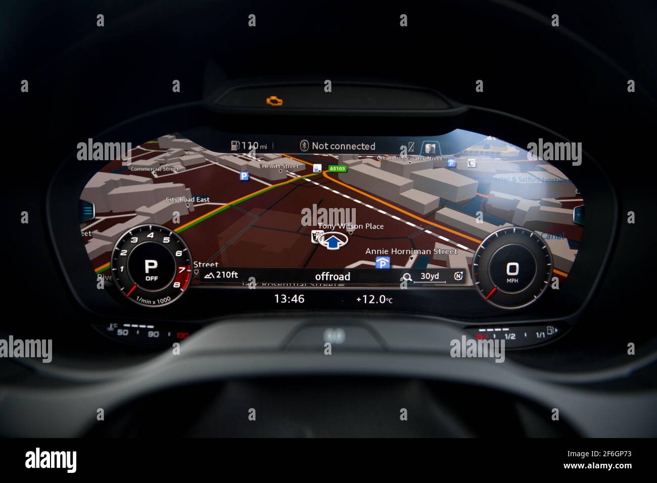 The Dashboard Of A 2018 Audi RS3 Sportback Displaying The Navigation
