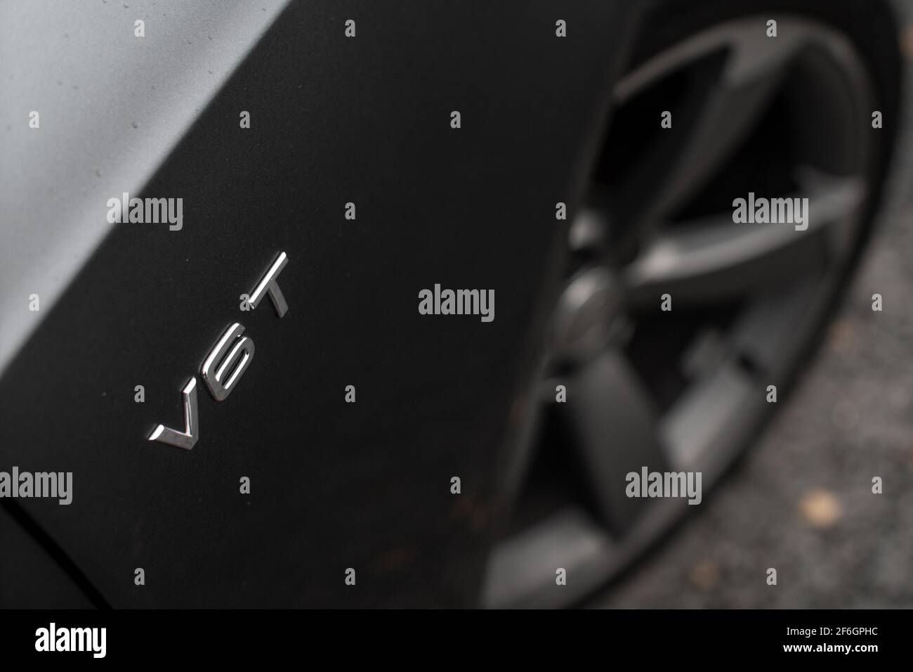 The Engine Badge On The Front Quarter Panel Of A 2015 Audi S5 Stock ...
