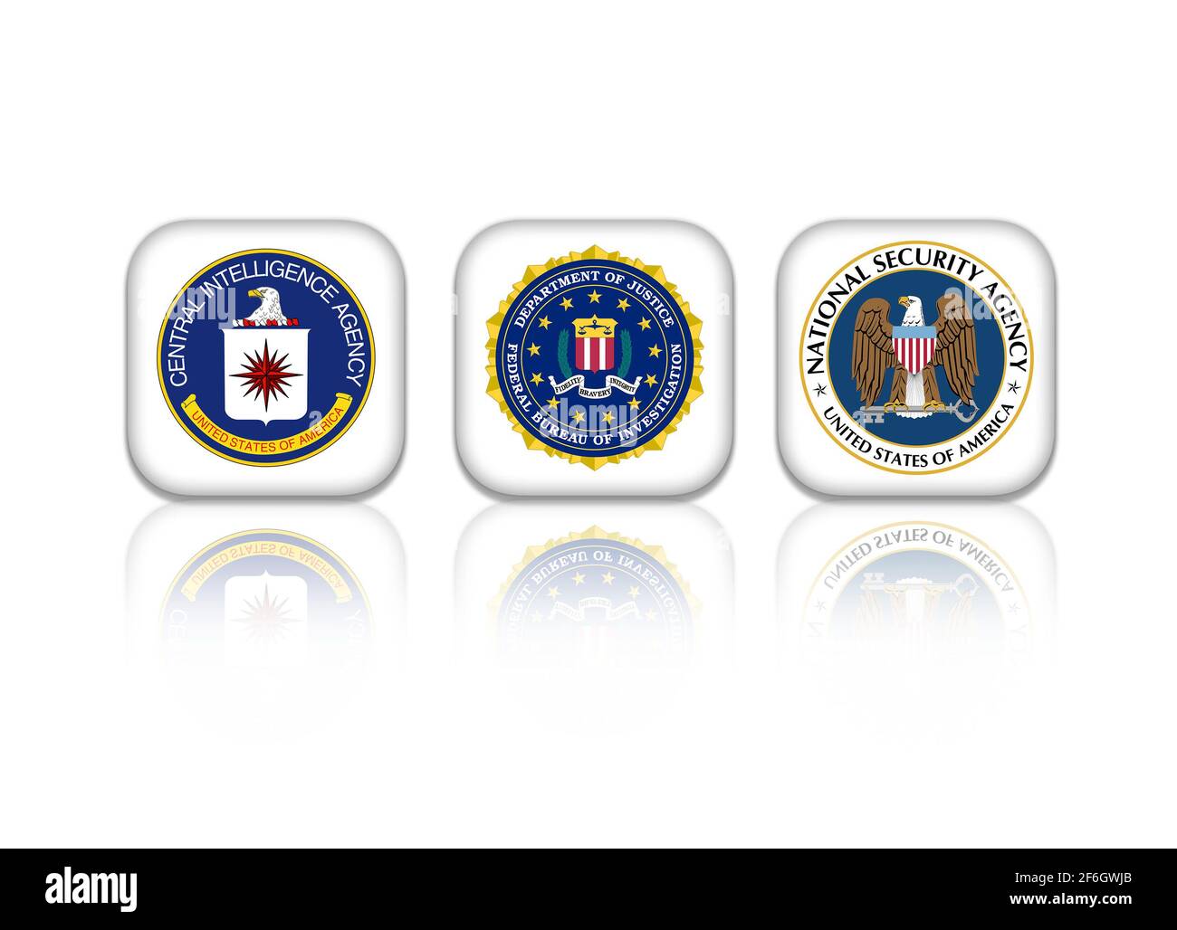 CIA FBI NSA - United States Intelligence Community Stock Photo