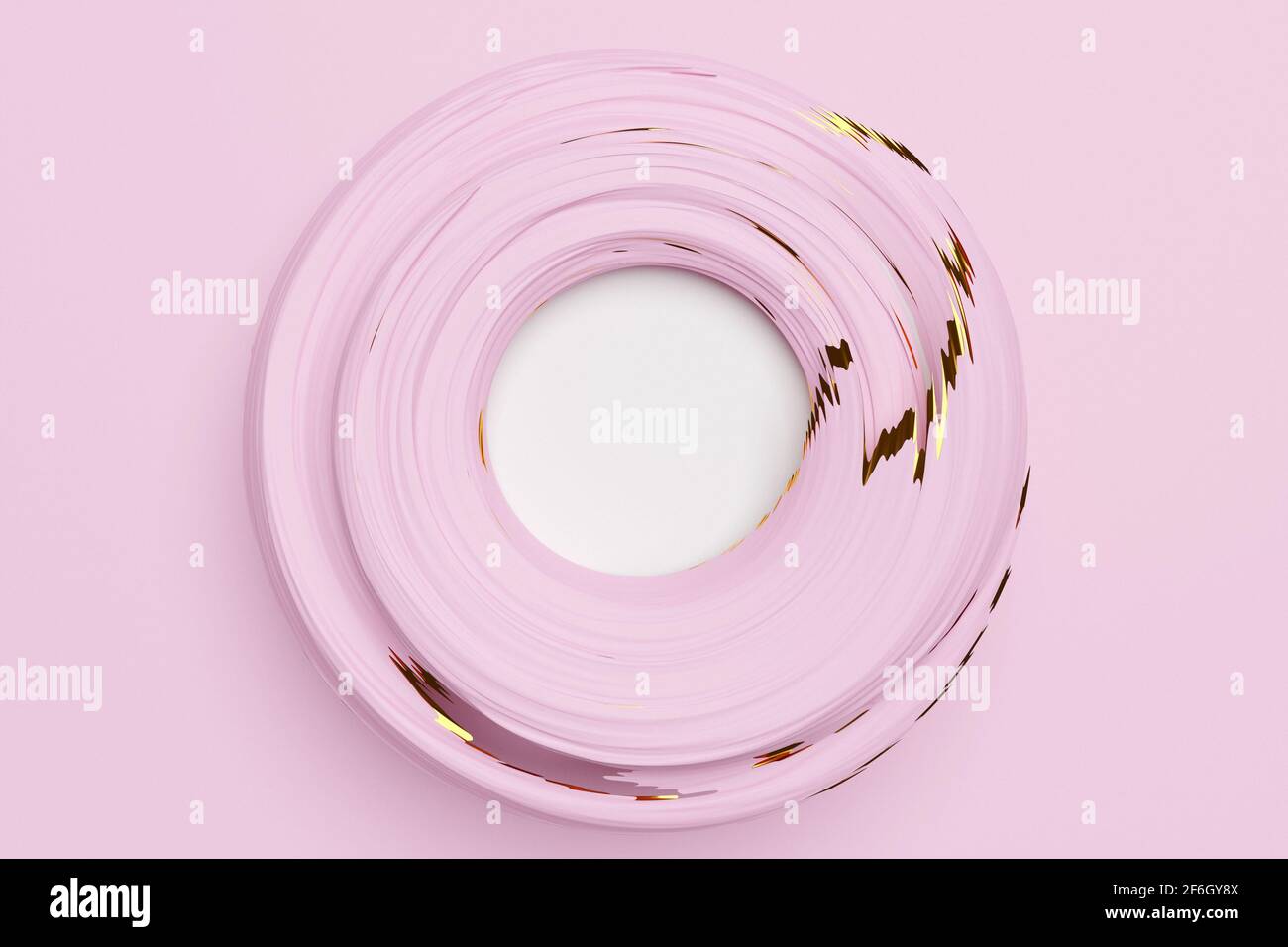 3D illustaration of a pink pastel portal with a white frame inside. Simple  geometric shapes.Cosmetic product display, podium, pedestal or platform  Stock Photo - Alamy