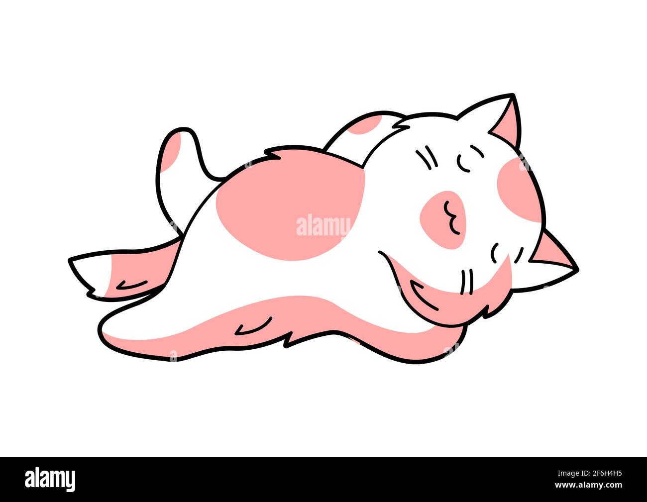kawaii cat, kawaii anime Stock Illustration