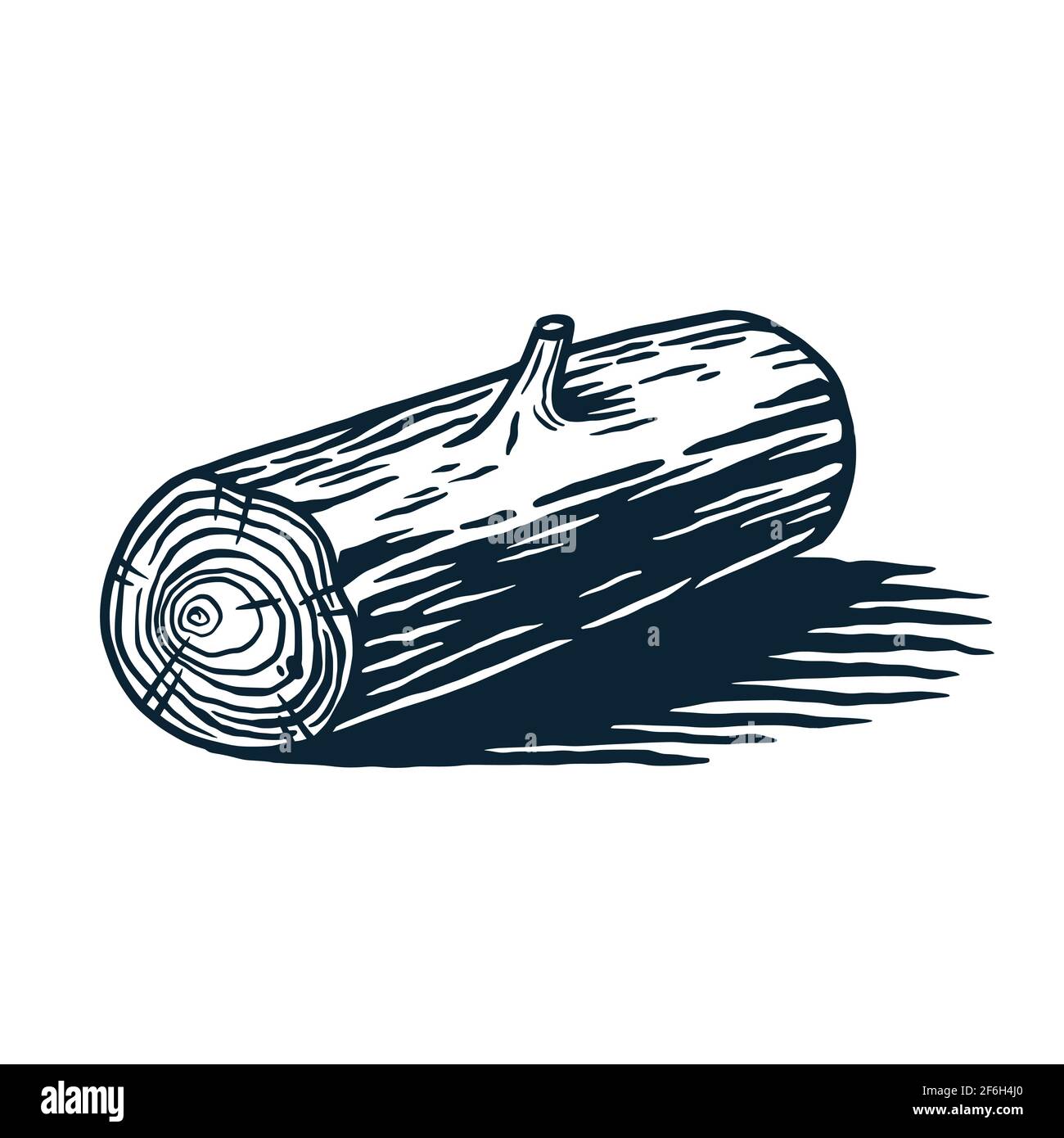 Lumberjack log, wood or timber with rings Stock Vector Image & Art Alamy