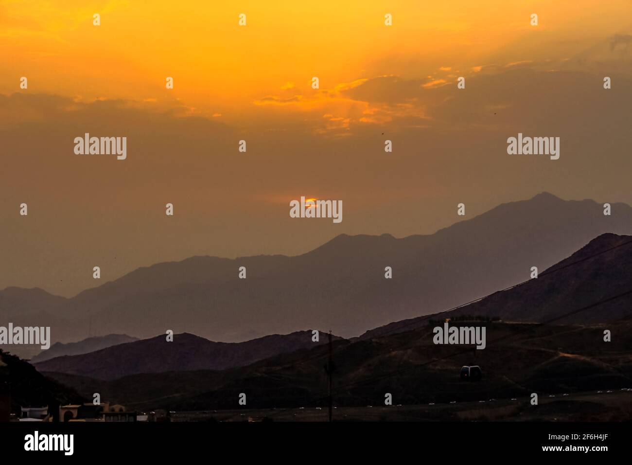 sunset with jeddah landscapes Stock Photo - Alamy