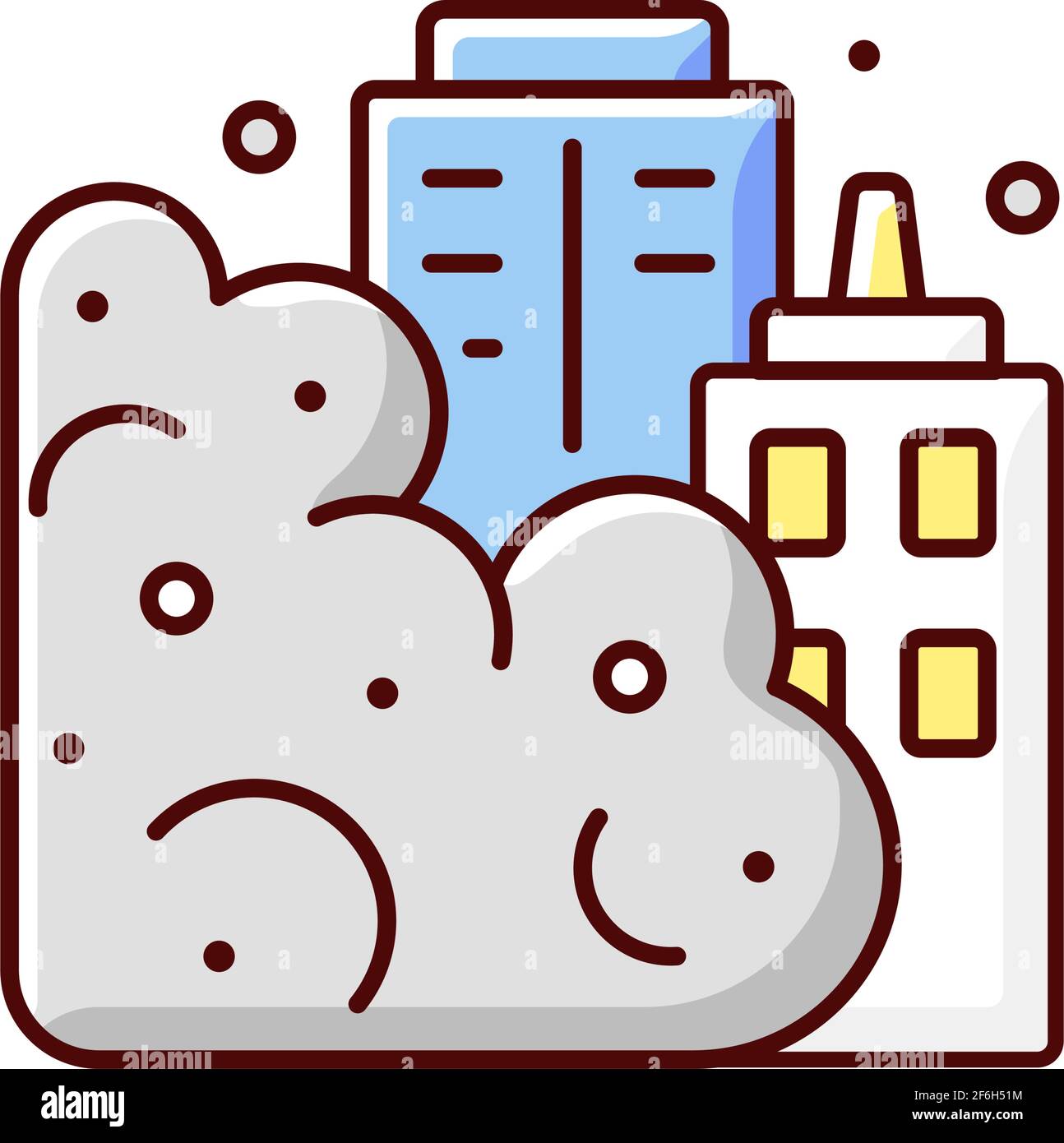 Sand storm RGB color icon Stock Vector