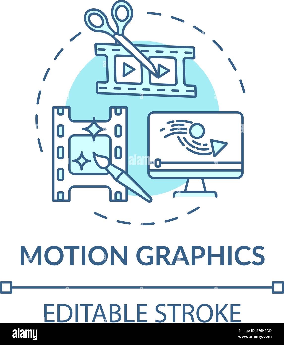 Motion graphics concept icon Stock Vector Image & Art - Alamy