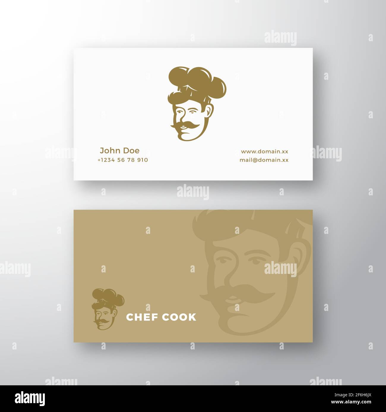 Chef Abstract Vector Logo and Business Card Template. Retro Style ...