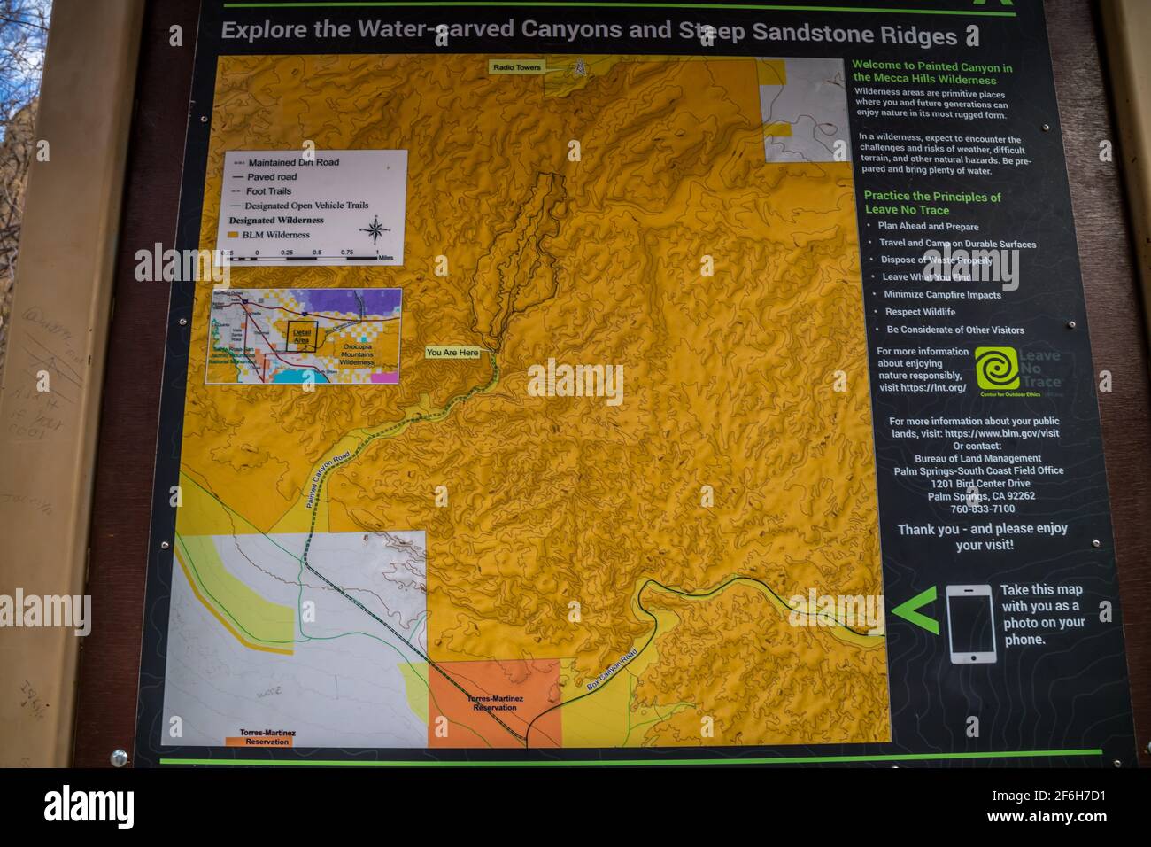 Mecca Hills, CA, USA January 26, 2020 Explore the Canyons and Steep