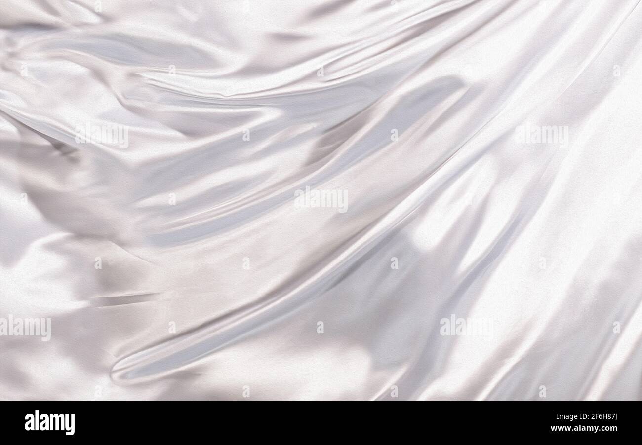 Abstract texture Background. White and Grey Satin Silk. Cloth