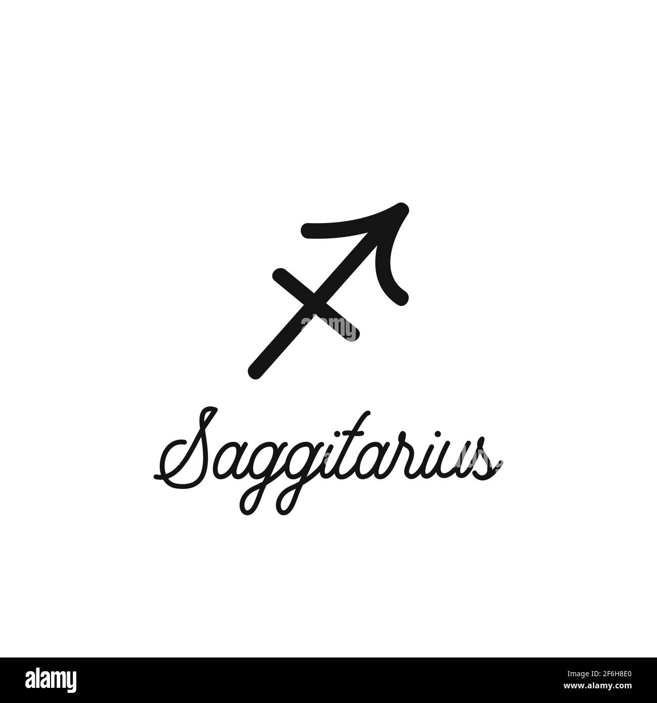 Zodiac sign traditional symbol, hand drawn with signature. Magical ...