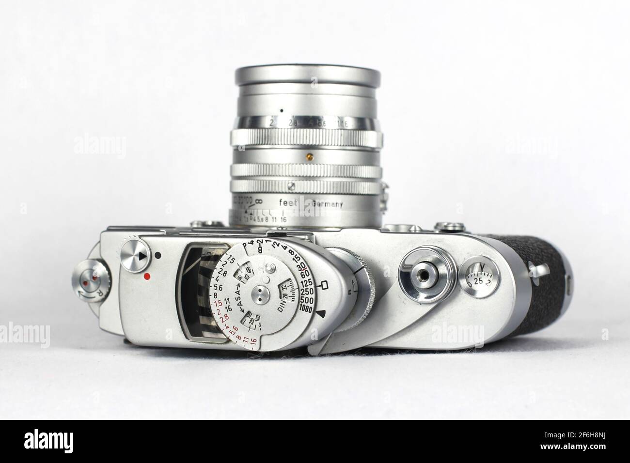 Vintage Leica M3 range finder camera with Leica Meter MC and Summarit