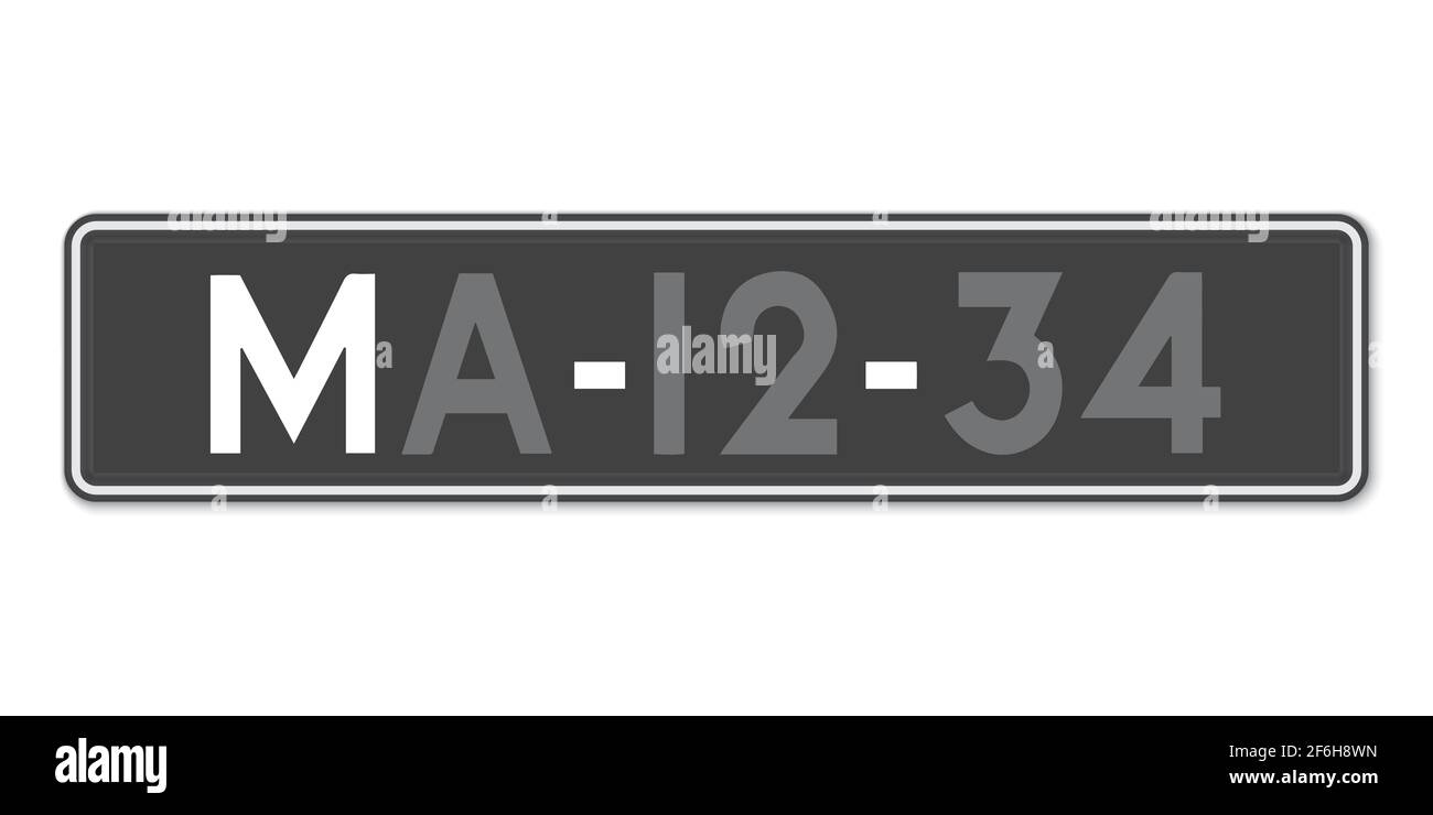 Car number plate. Vehicle registration license of Macao. European