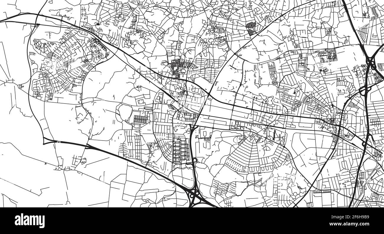 Urban vector city map of Ballerup, Denmark Stock Vector Image & Art Alamy