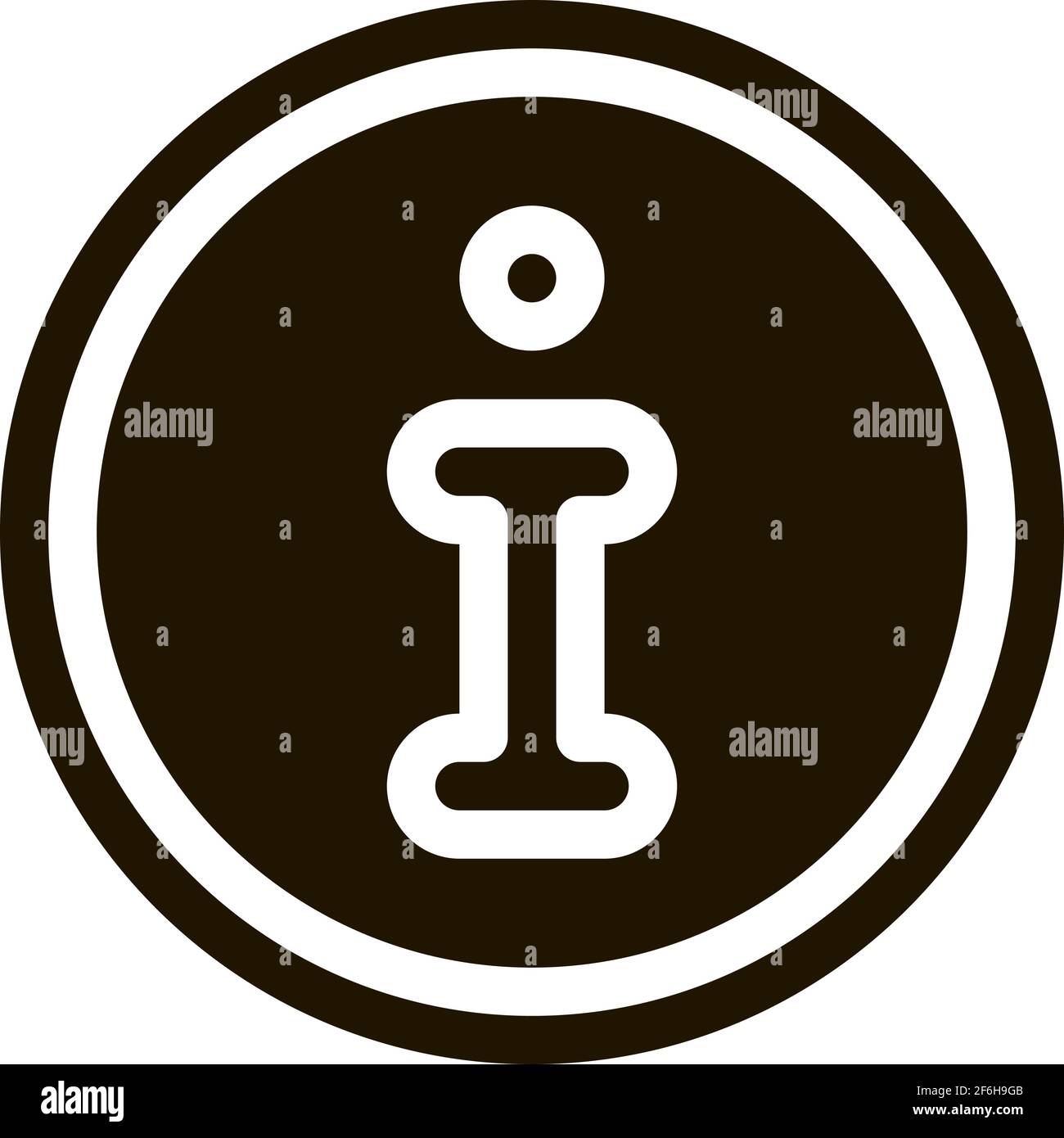 webshop information icon Vector Glyph Illustration Stock Vector