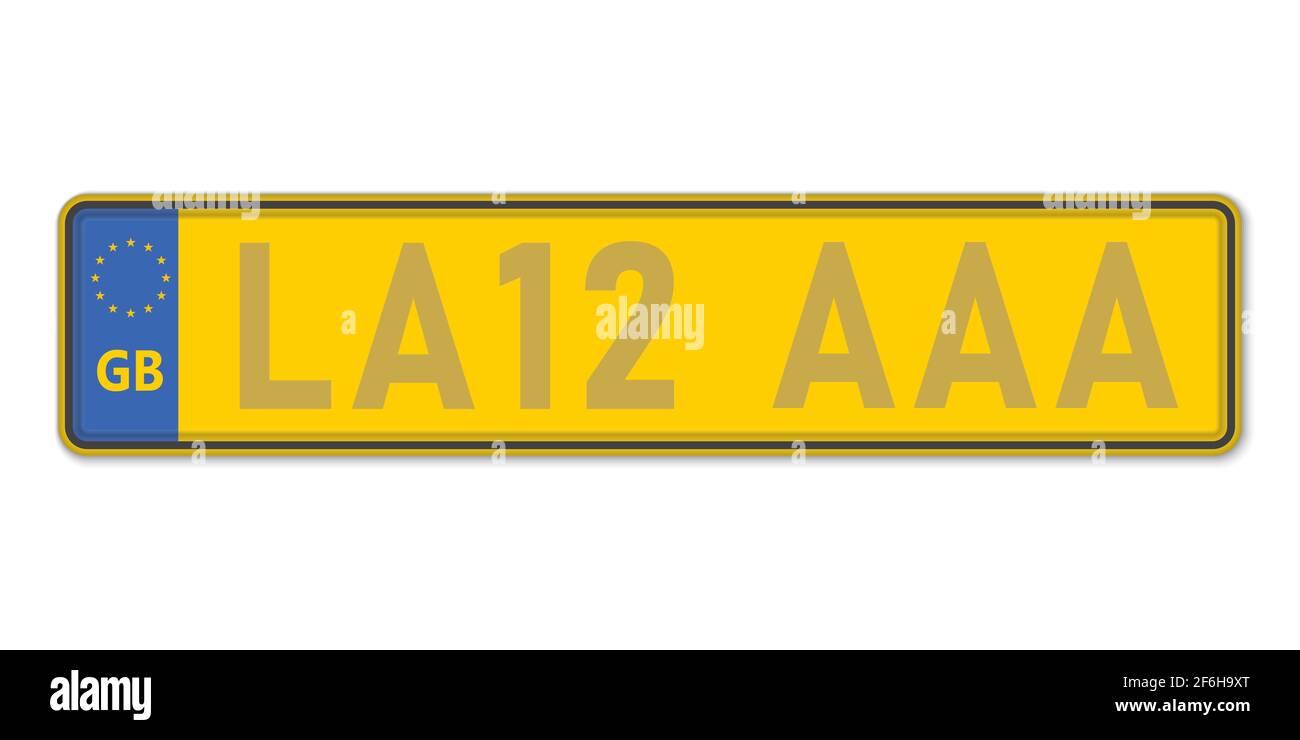 Car number plate. Vehicle registration license of United Kingdom ...