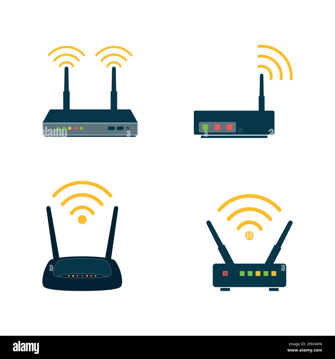 Router flat icon. Vector router. Router and signal symbol. WiFi router