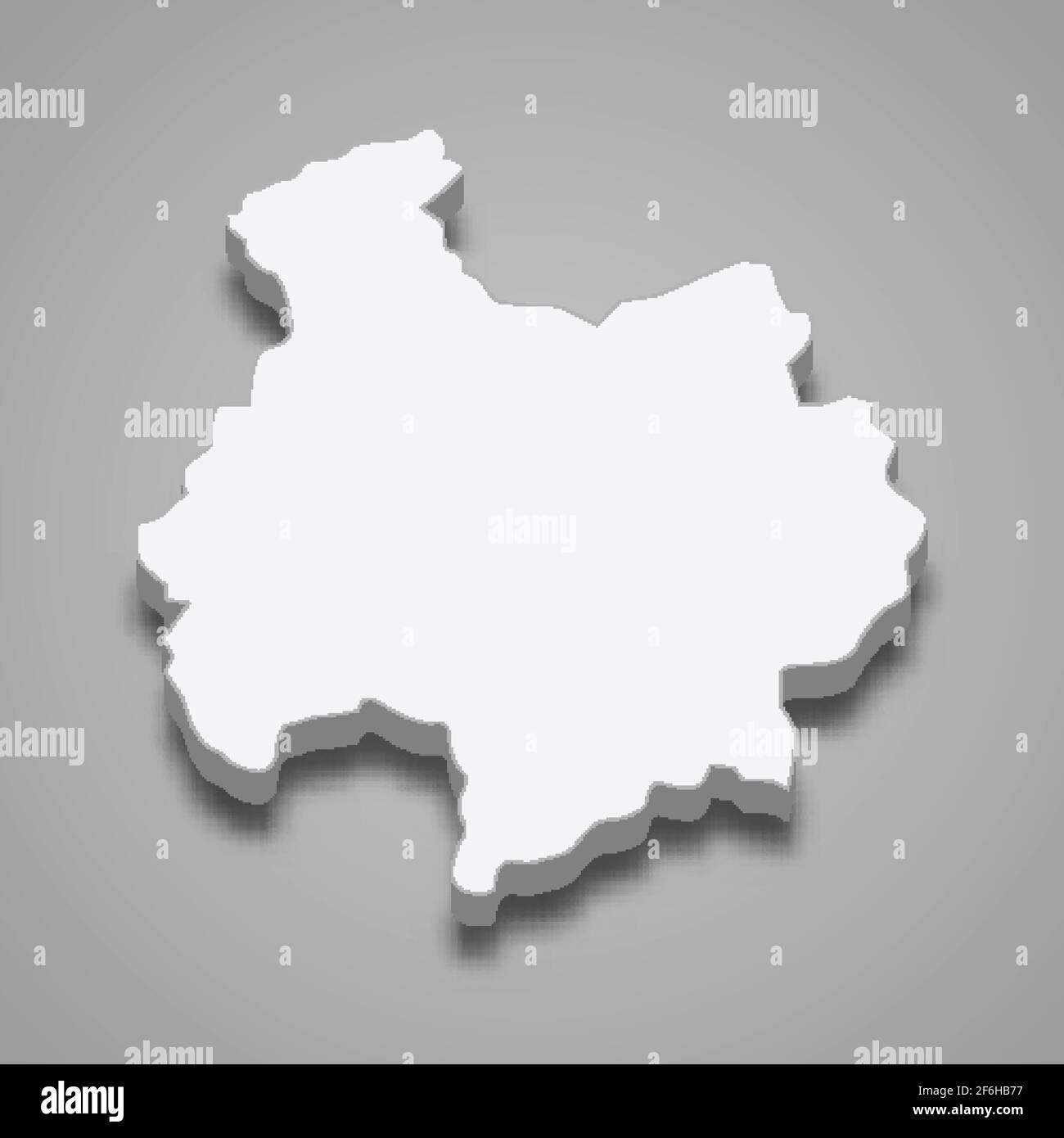 3d isometric map of Bac Kan Province of Vietnam, vector illustration ...